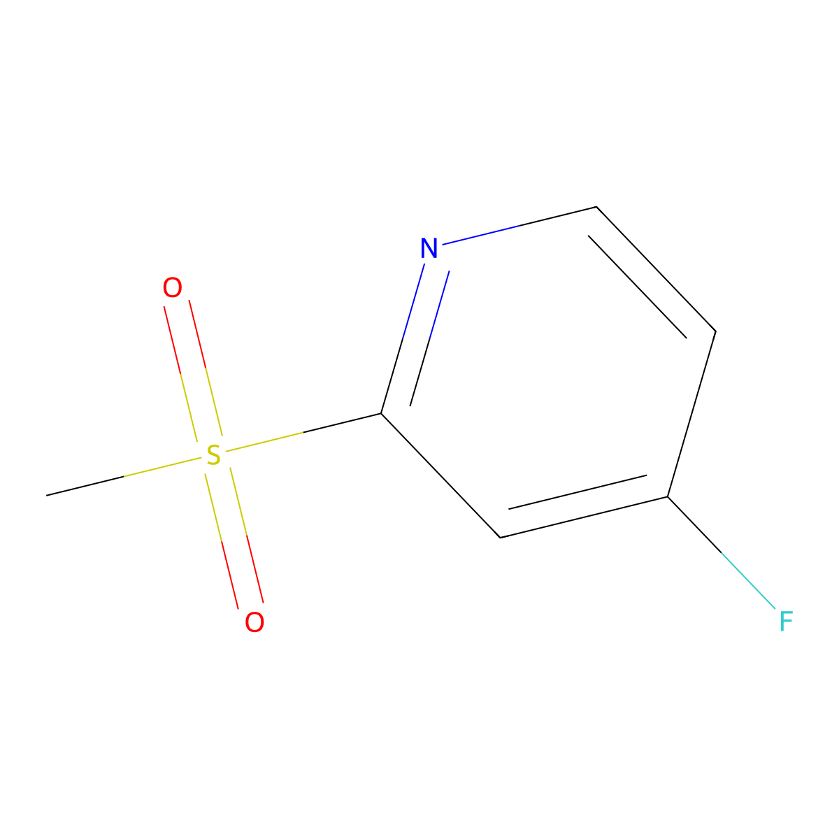 4-Fluoro-2-(methylsulfonyl)pyridine molecular structure, CAS 1207613-69-1