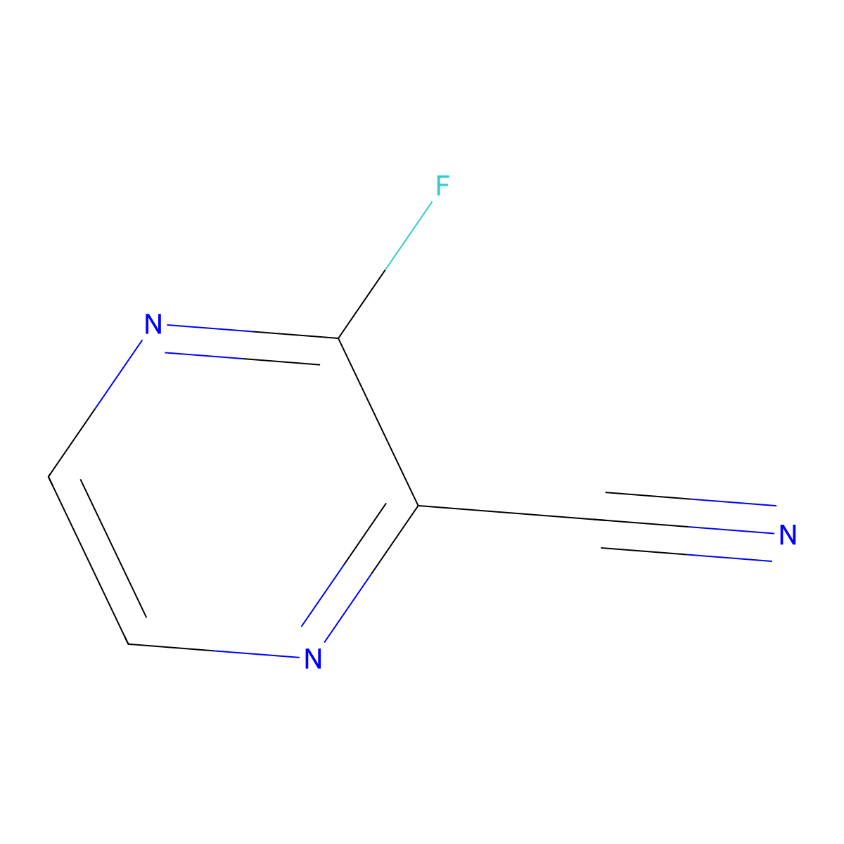 3-Fluoropyrazine-2-carbonitrile molecular structure, CAS 1207614-48-9