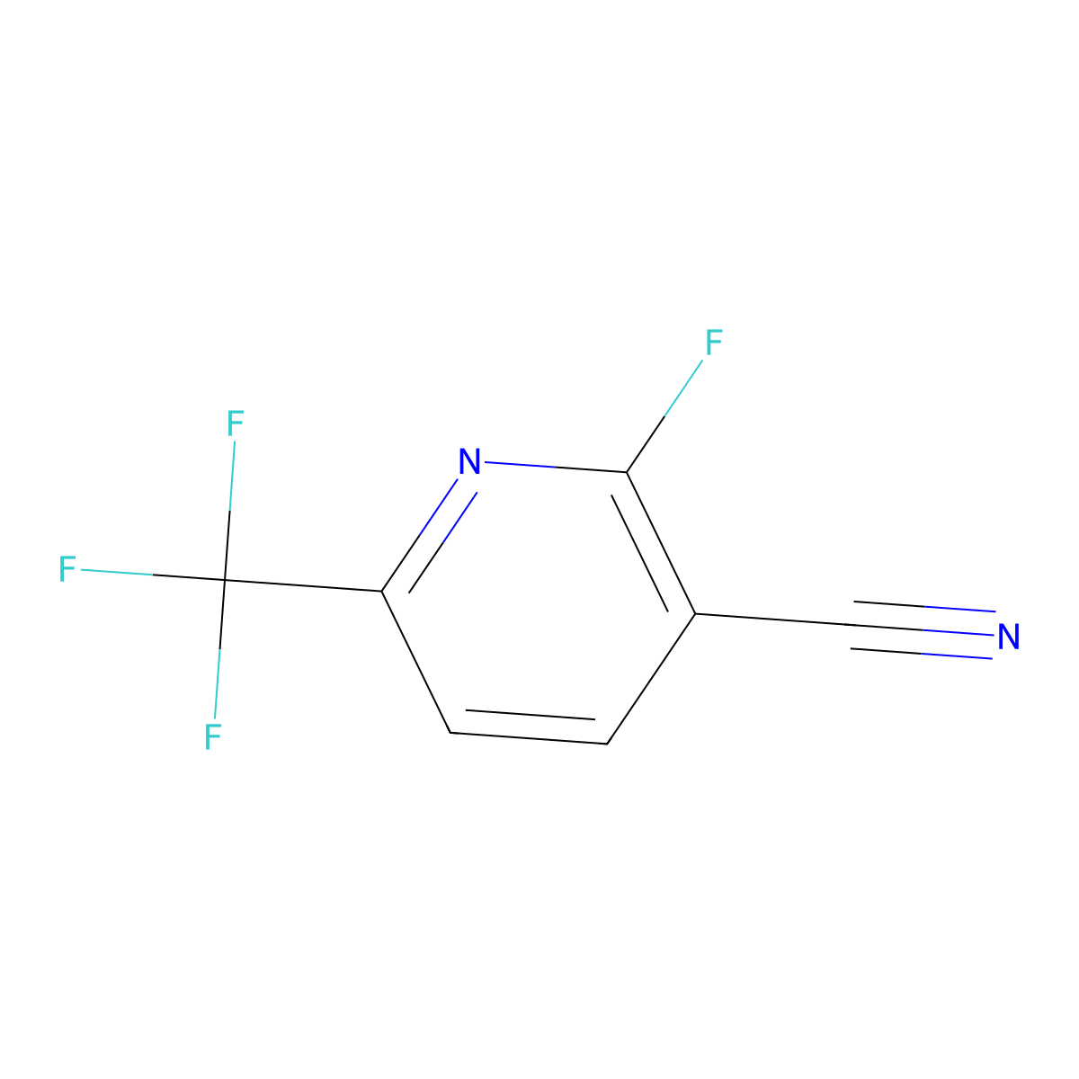 2-Fluoro-6-(trifluoromethyl)nicotinonitrile molecular structure, CAS 1207614-65-0