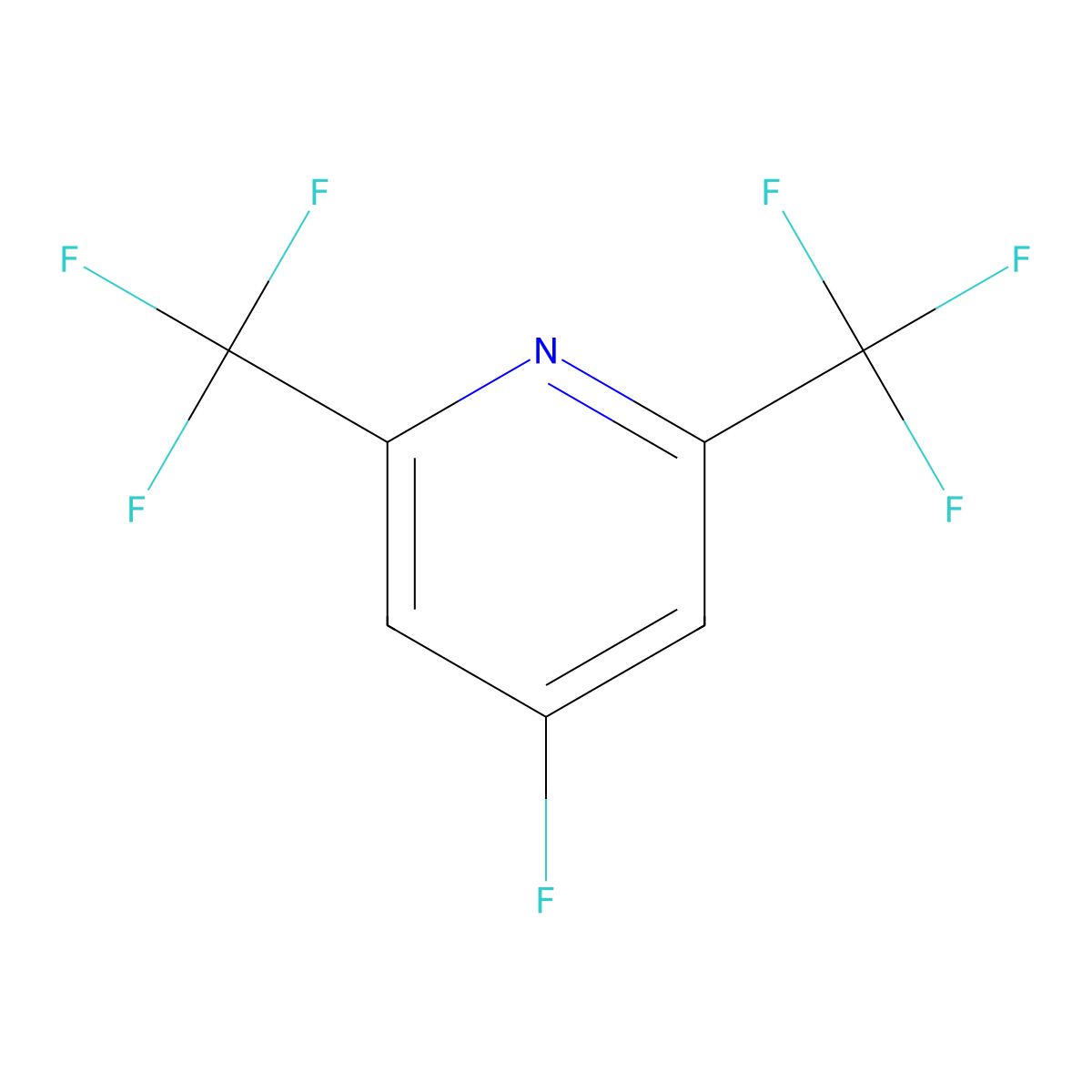 4-Fluoro-2,6-bis-trifluoromethyl-pyridine molecular structure, CAS 1207614-66-1