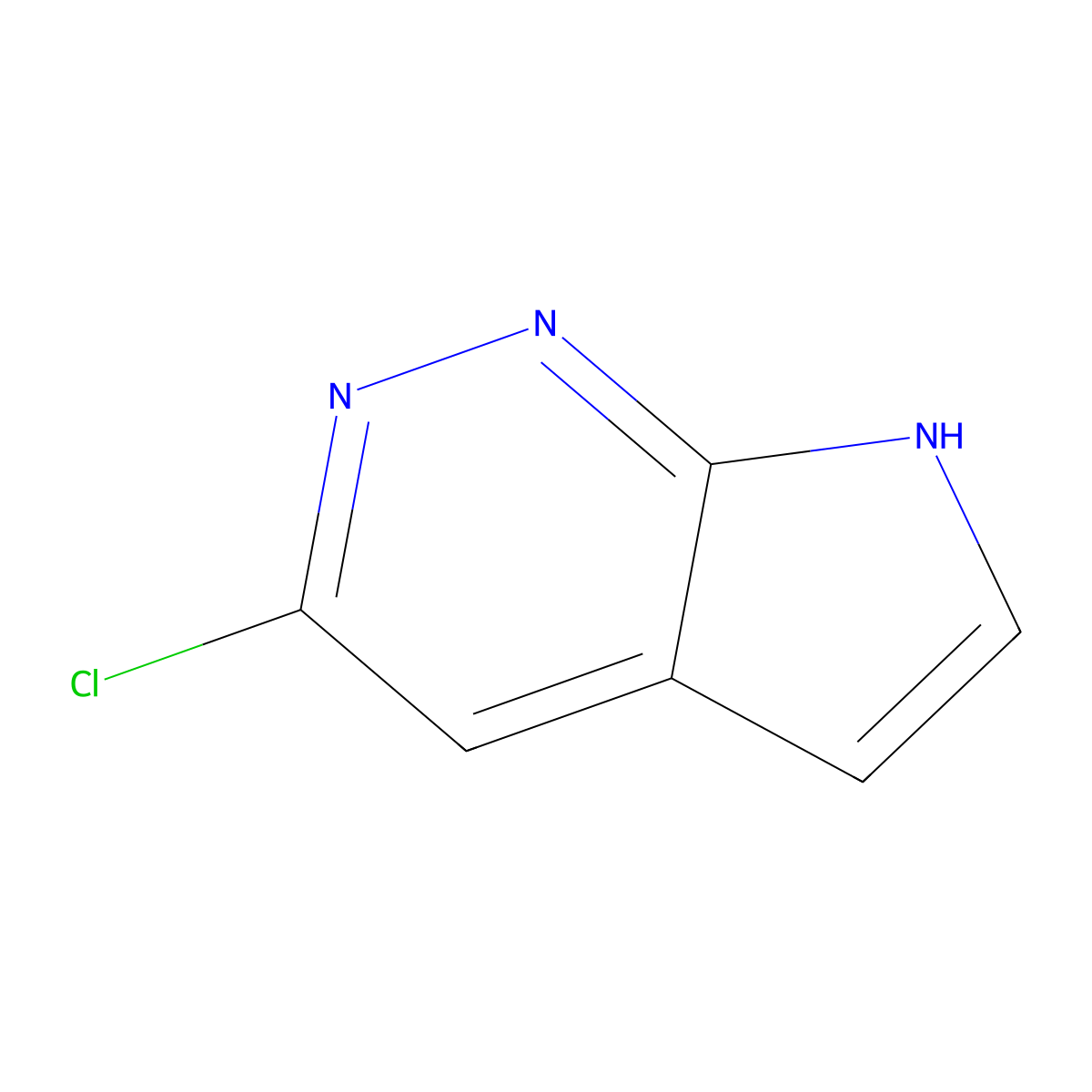 3-chloro-7H-pyrrolo(2,3-c)pyridazine molecular structure, CAS 1207625-18-0