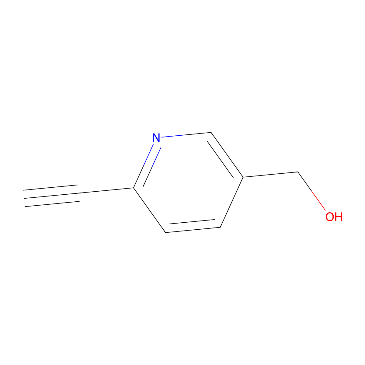 (6-Ethynylpyridin-3-yl)methanol molecular structure, CAS 1207627-42-6