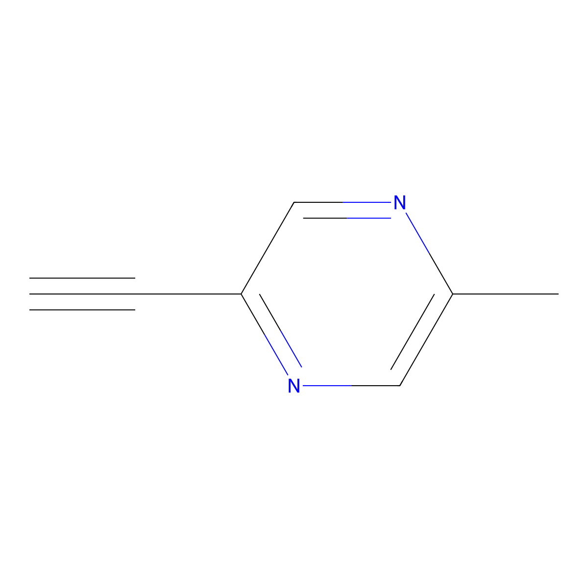 2-Ethynyl-5-methylpyrazine molecular structure, CAS 1207627-45-9