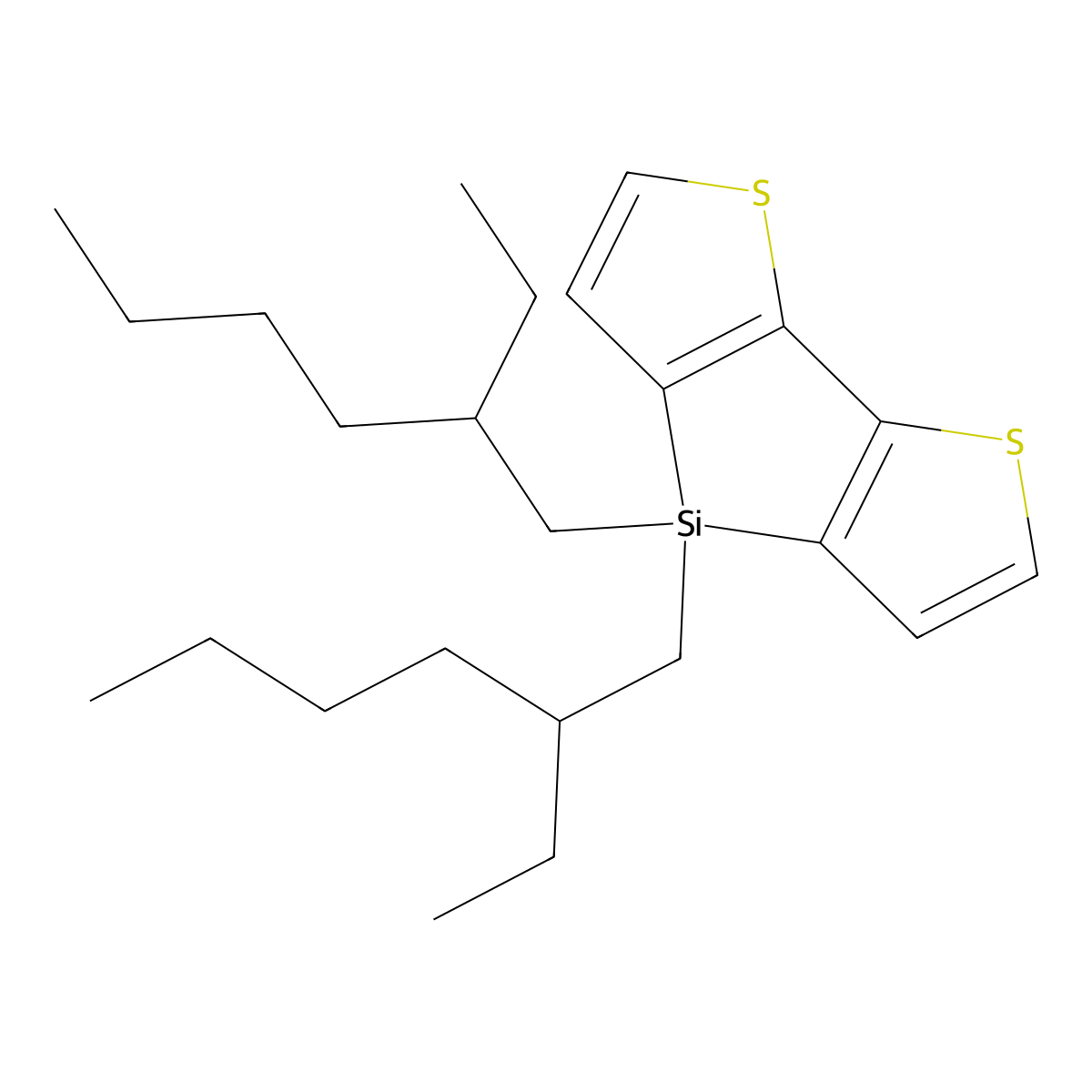4,4-Di-2-ethylhexyl-dithieno[3,2-b:2',3'-d]silole molecular structure, CAS 1207627-85-7