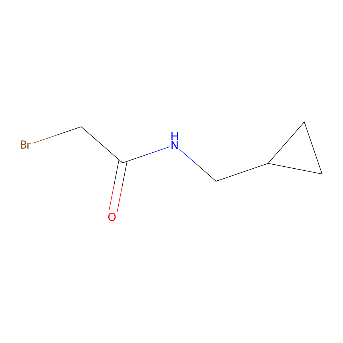 2-bromo-N-(cyclopropylmethyl)acetamide molecular structure, CAS 1207634-74-9