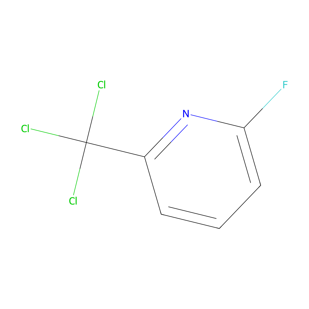 2-Fluoro-6-(trichloromethyl)pyridine molecular structure, CAS 1207664-71-8