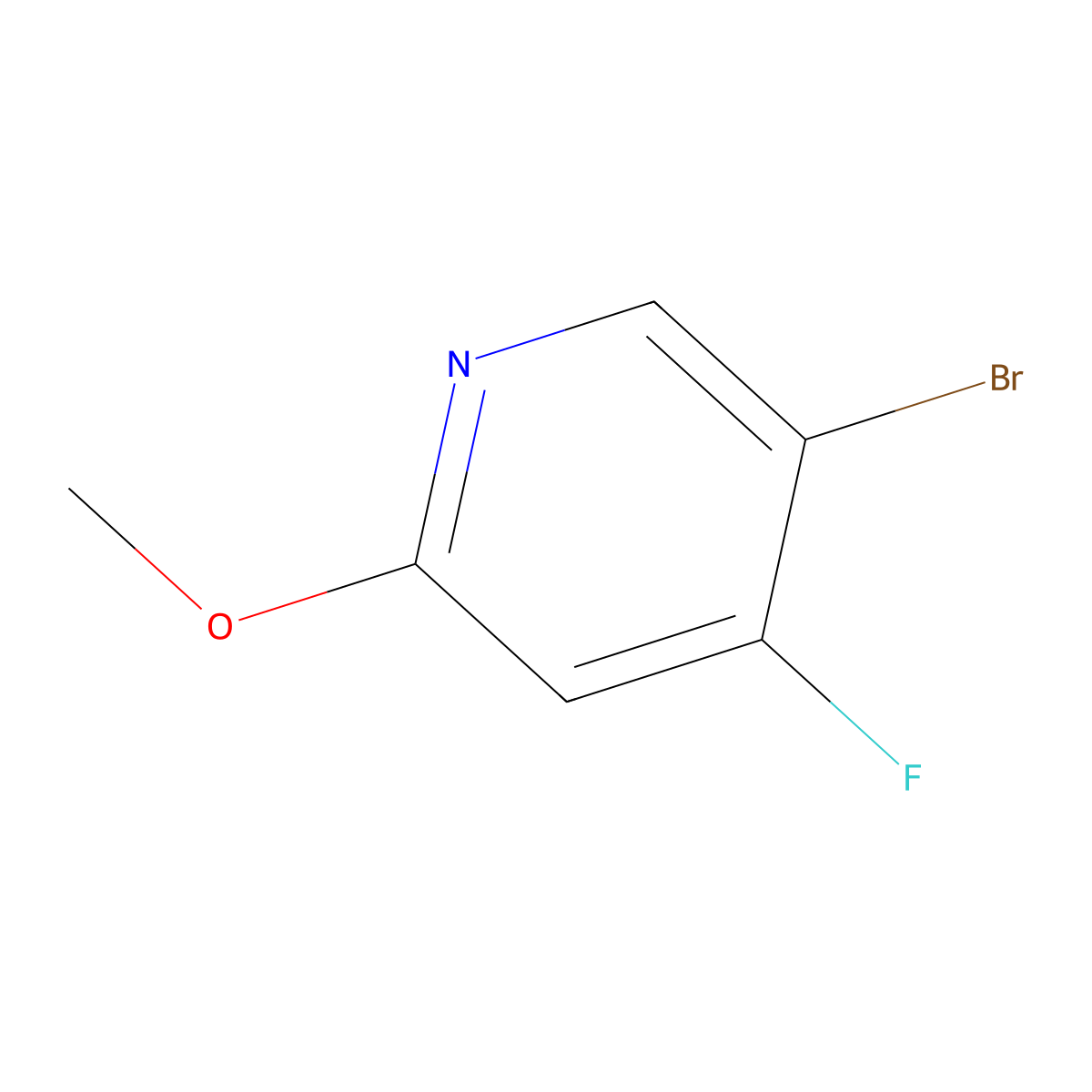 5-Bromo-4-fluoro-2-methoxypyridine molecular structure, CAS 1207667-10-4
