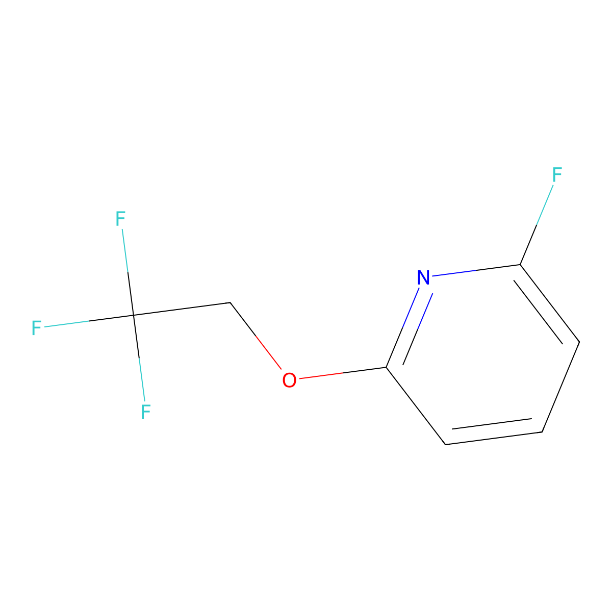 2-Fluoro-6-(2,2,2-trifluoroethoxy)pyridine molecular structure, CAS 1207670-88-9