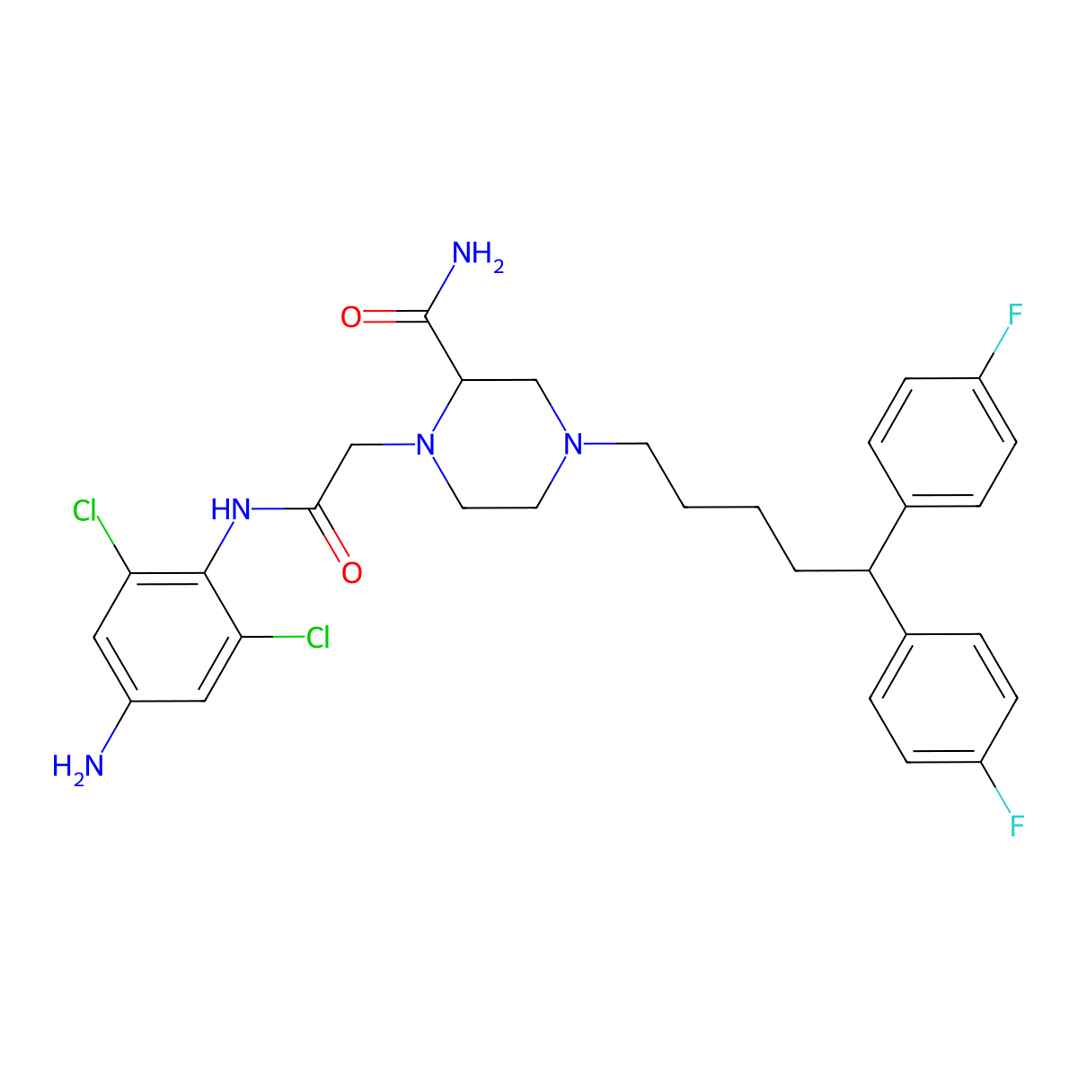 Draflazine molecular structure, CAS 120770-34-5
