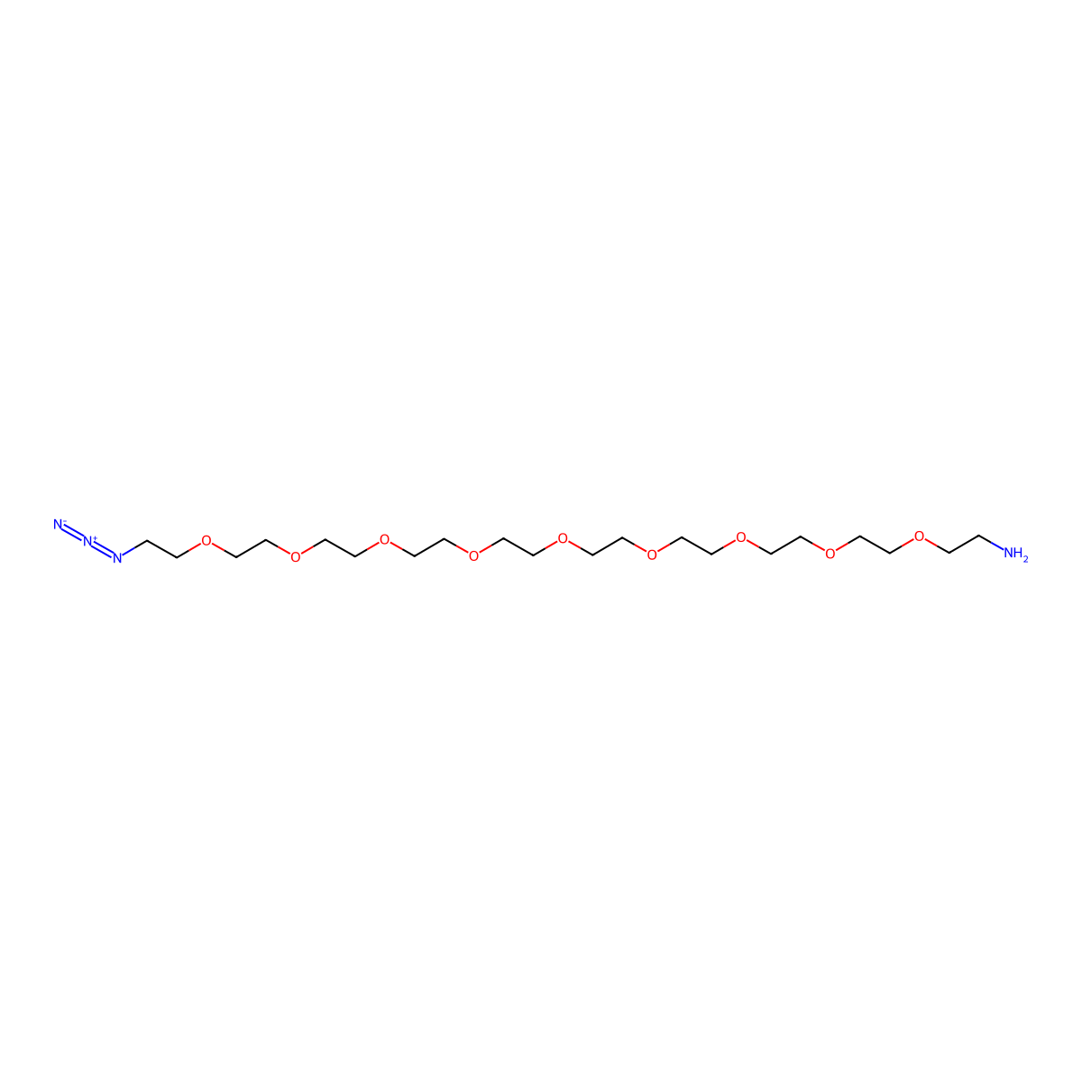 Azido-PEG9-amine molecular structure, CAS 1207714-69-9