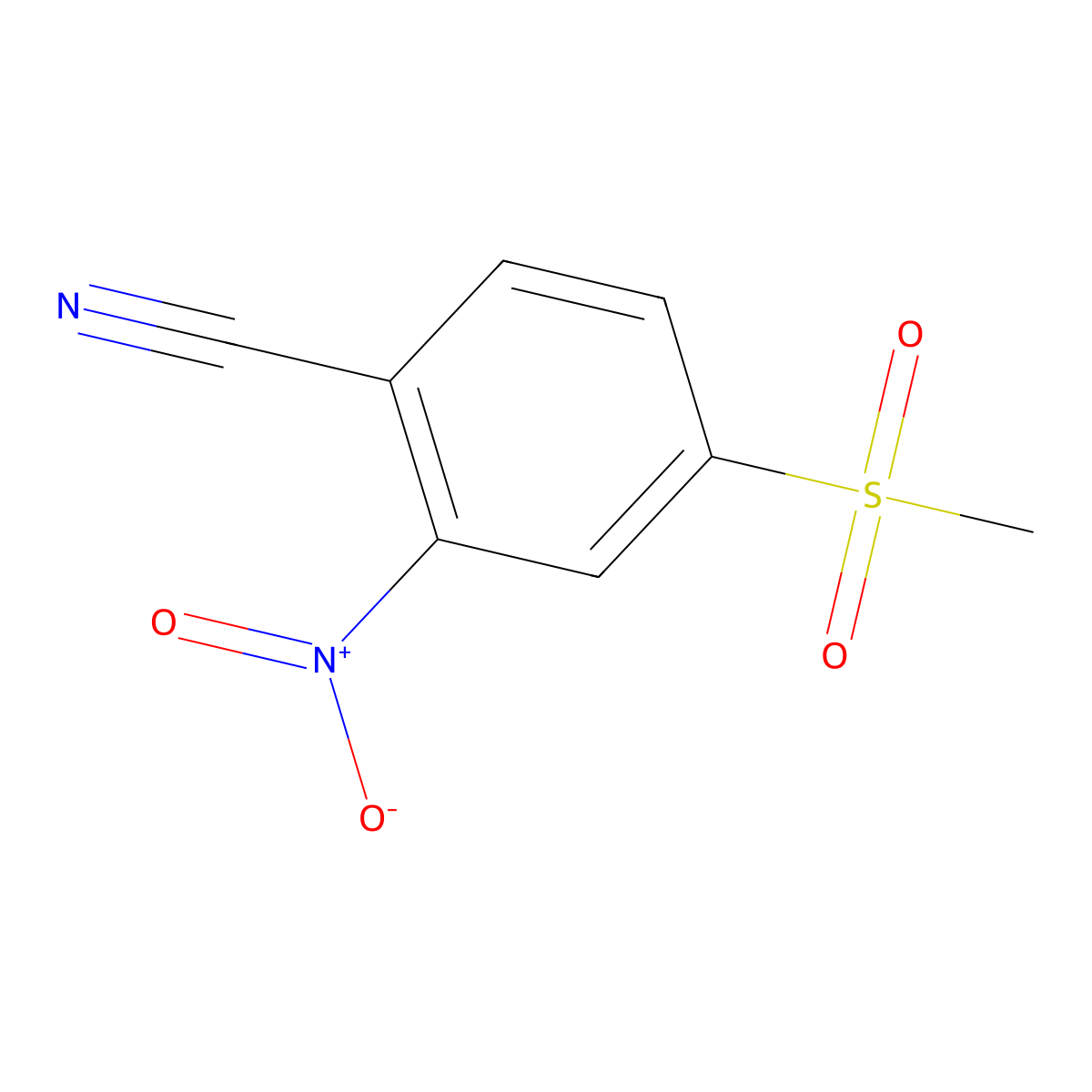 4-Methanesulfonyl-2-nitrobenzonitrile molecular structure, CAS 1207717-92-7