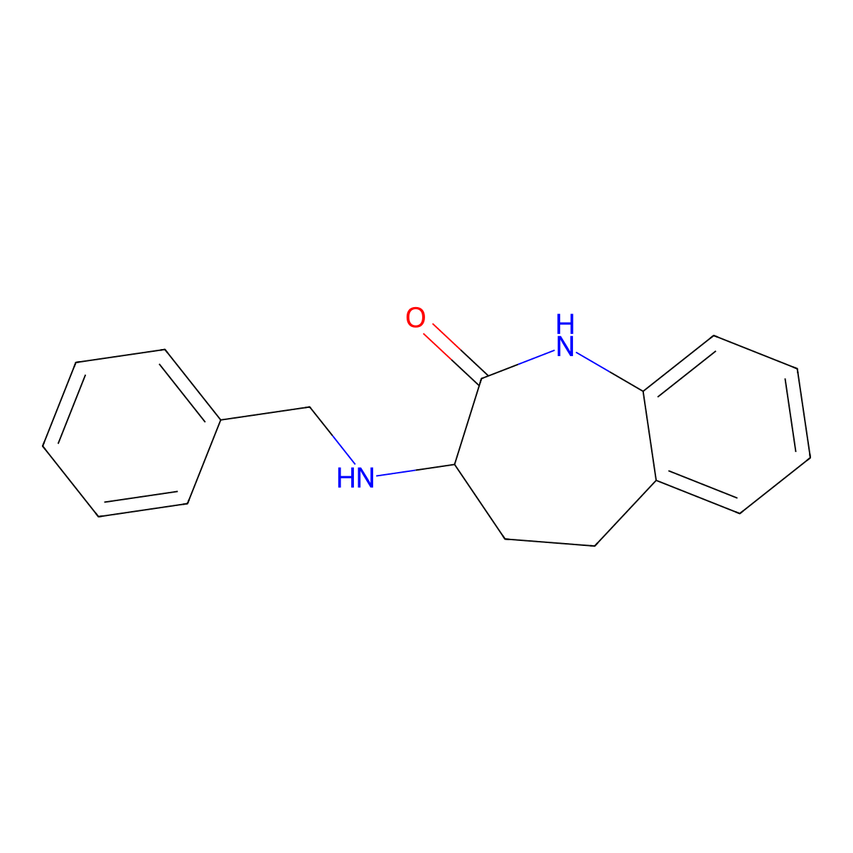 3-(Benzylamino)-4,5-dihydro-1H-benzo[b]azepin-2(3H)-one molecular structure, CAS 1207722-76-6