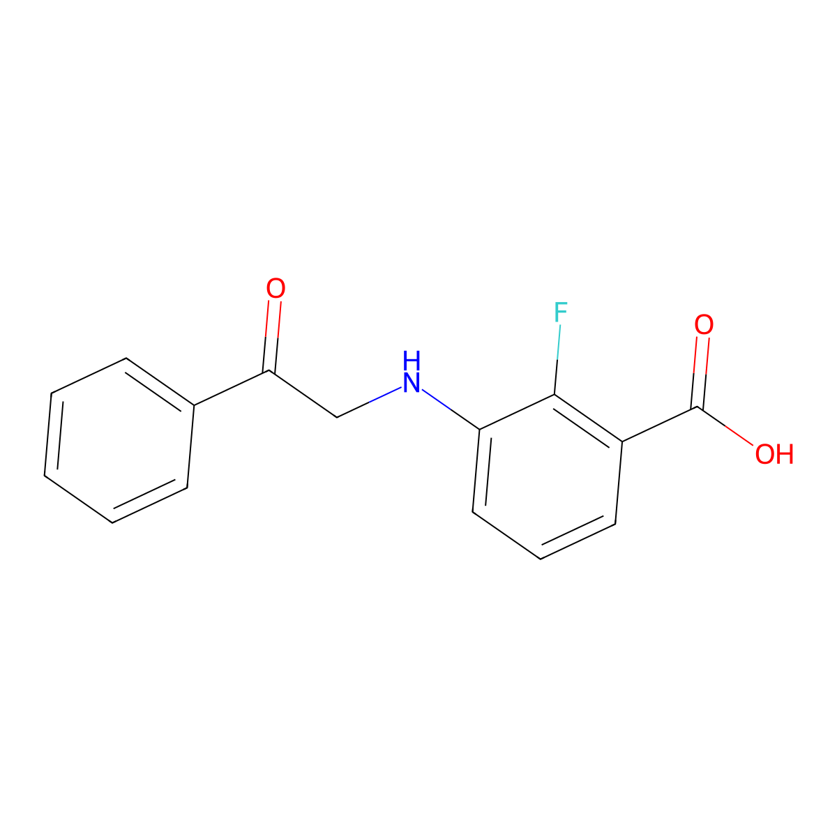 3-(Benzoylmethylamino)-2-fluorobenzoic acid molecular structure, CAS 1207726-86-0