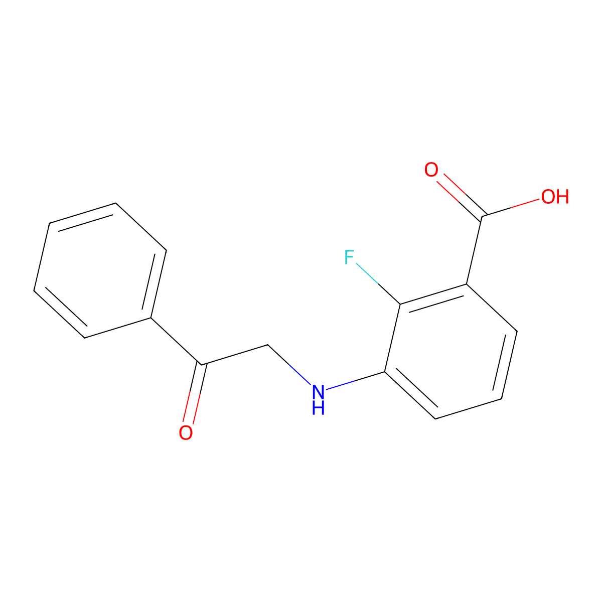 3-(Benzoylmethylamino)-2-fluorobenzoic acid molecular structure, CAS 1207726-86-0