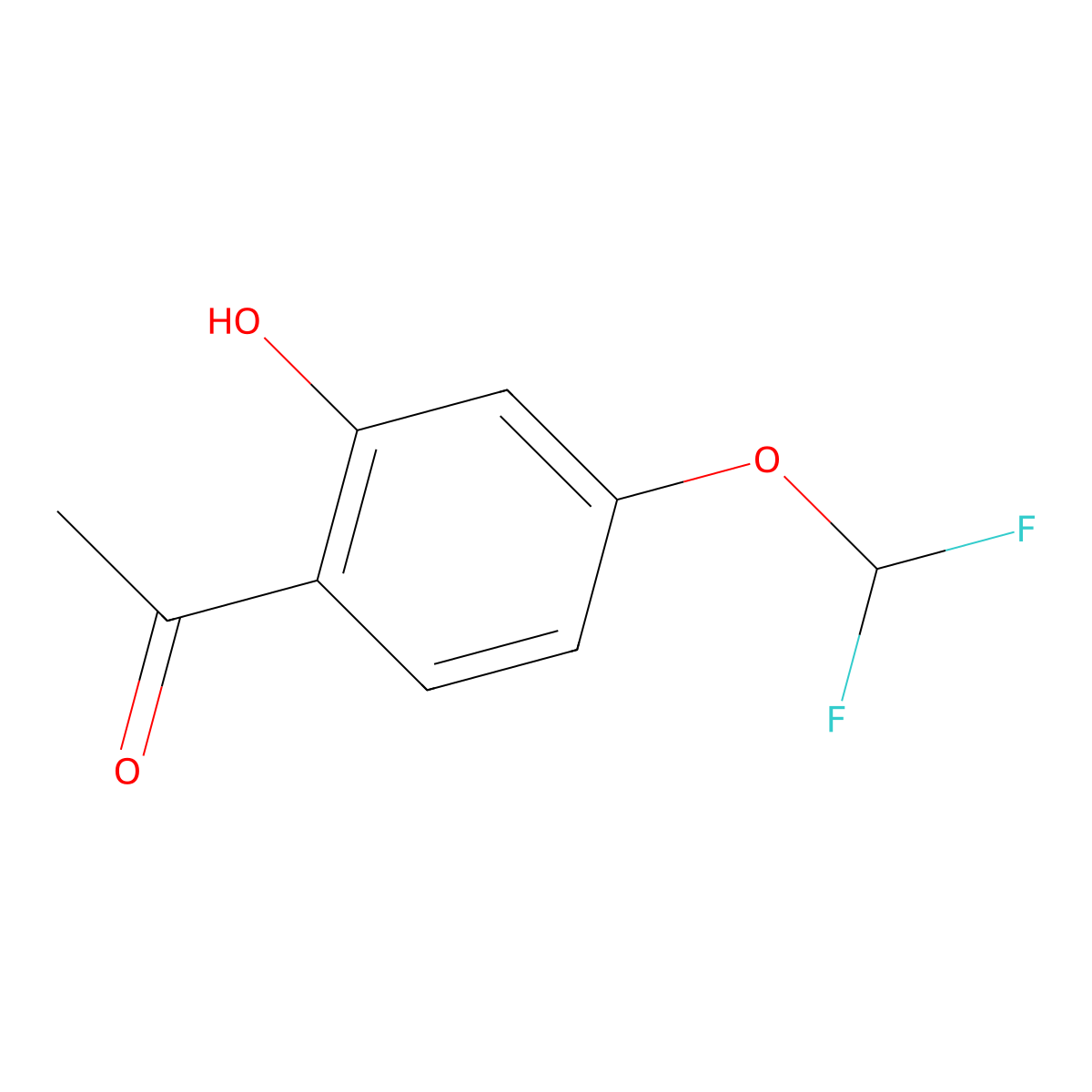 1-(4-(Difluoromethoxy)-2-hydroxyphenyl)ethan-1-one molecular structure, CAS 1207729-78-9