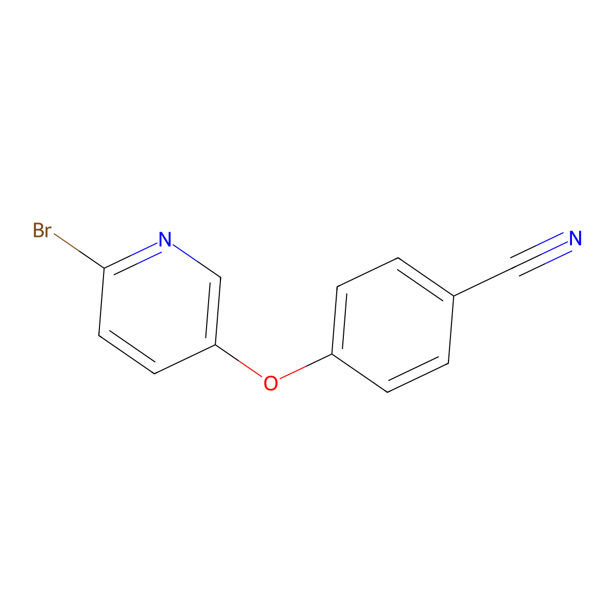 4-((6-Bromopyridin-3-yl)oxy)benzonitrile molecular structure, CAS 1207731-13-2