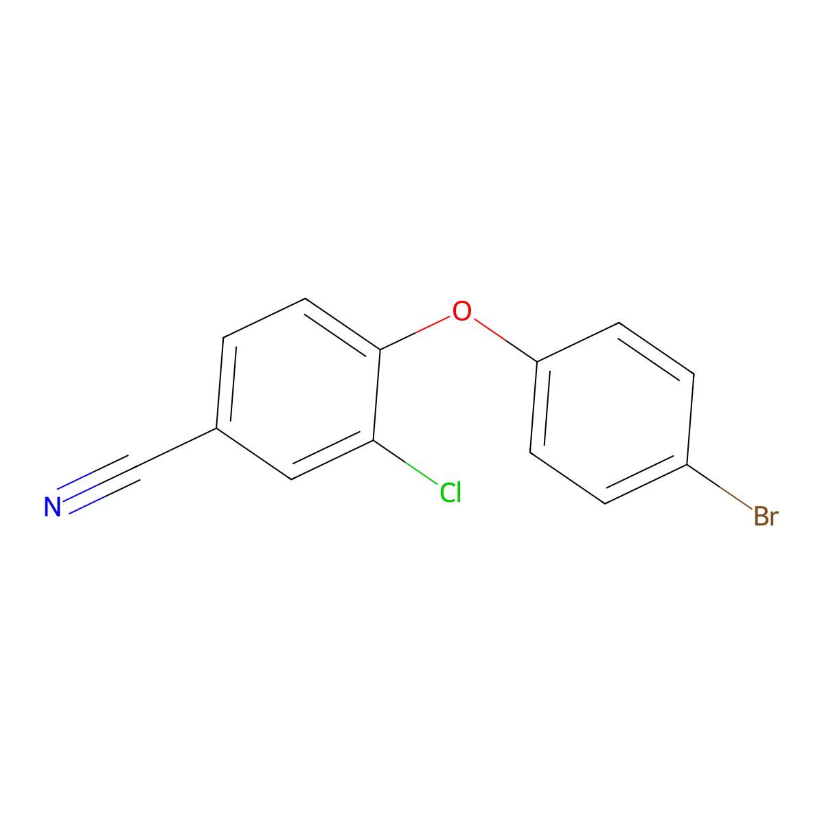 4-(4-Bromophenoxy)-3-chlorobenzonitrile molecular structure, CAS 1207731-14-3