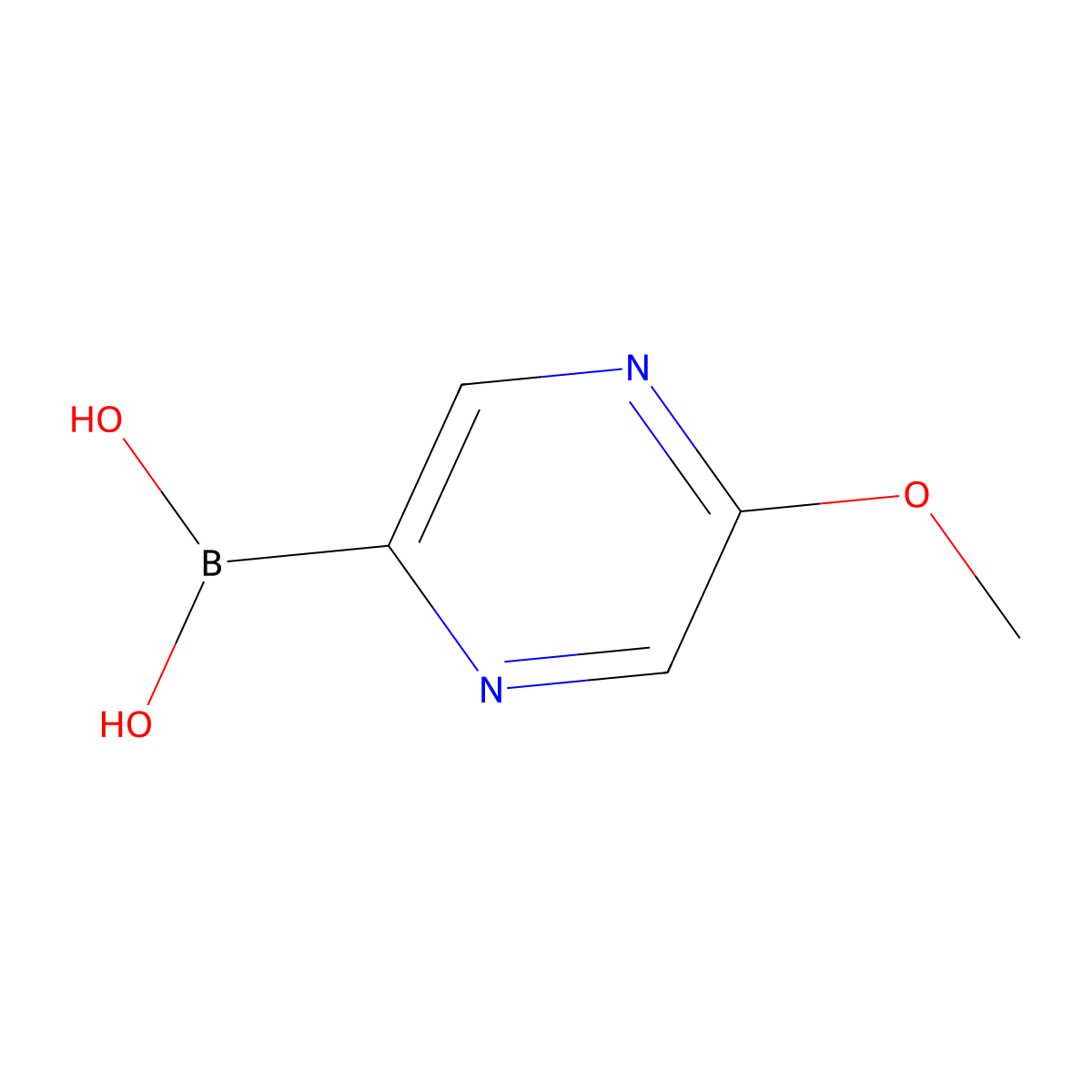 (5-Methoxypyrazin-2-YL)boronic acid molecular structure, CAS 1207738-71-3
