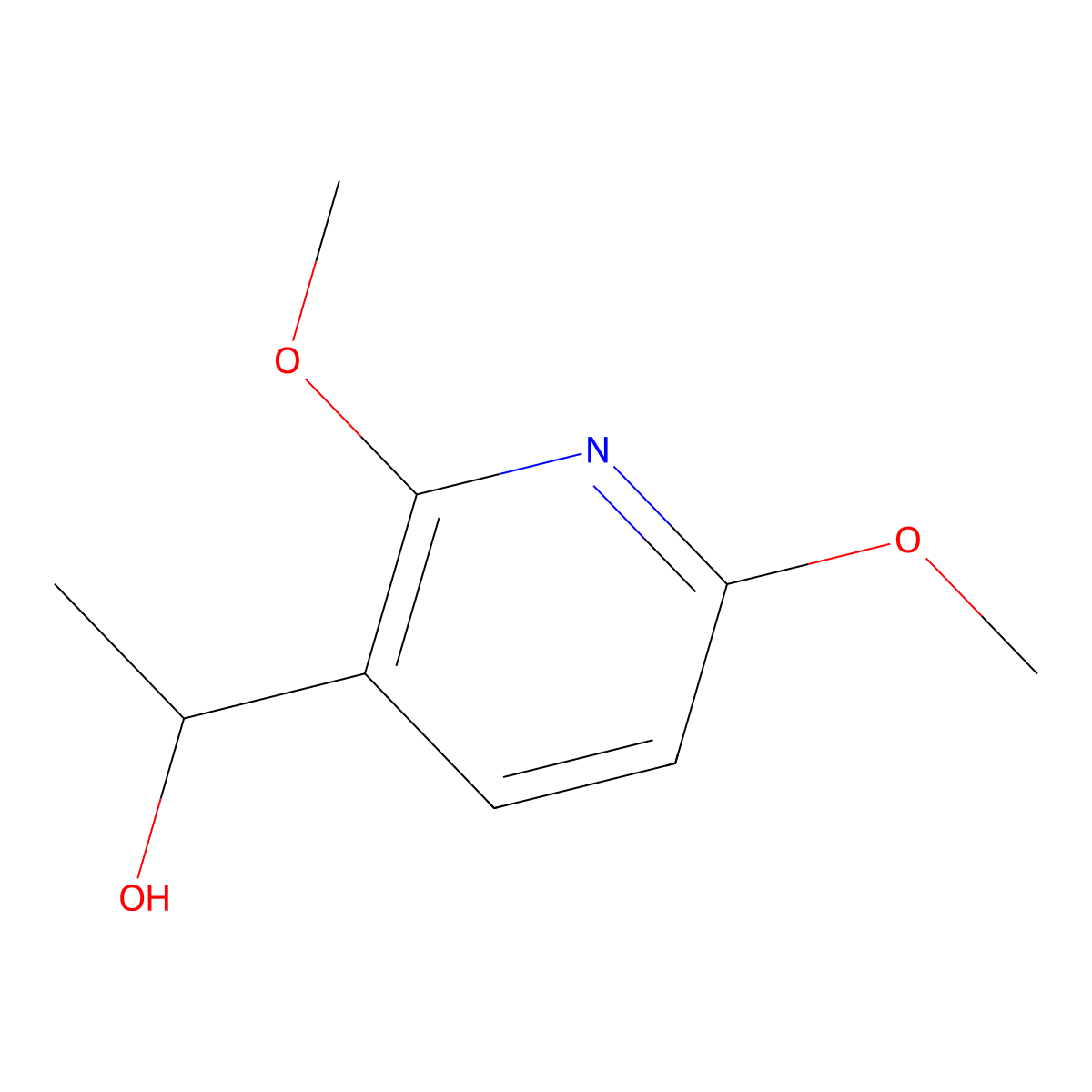 1-(2,6-Dimethoxypyridin-3-yl)ethanol molecular structure, CAS 1207739-92-1