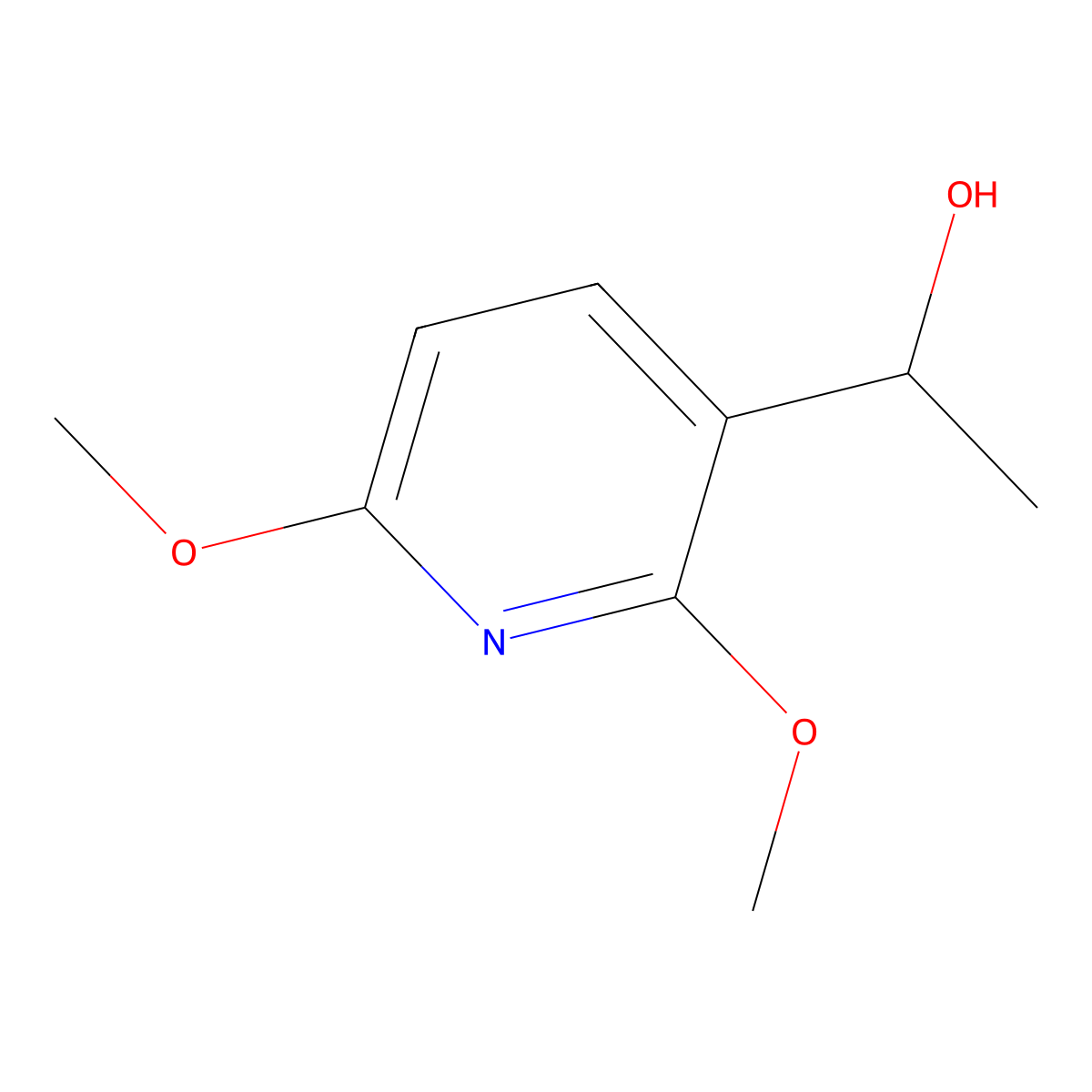 1-(2,6-Dimethoxypyridin-3-yl)ethanol molecular structure, CAS 1207739-92-1