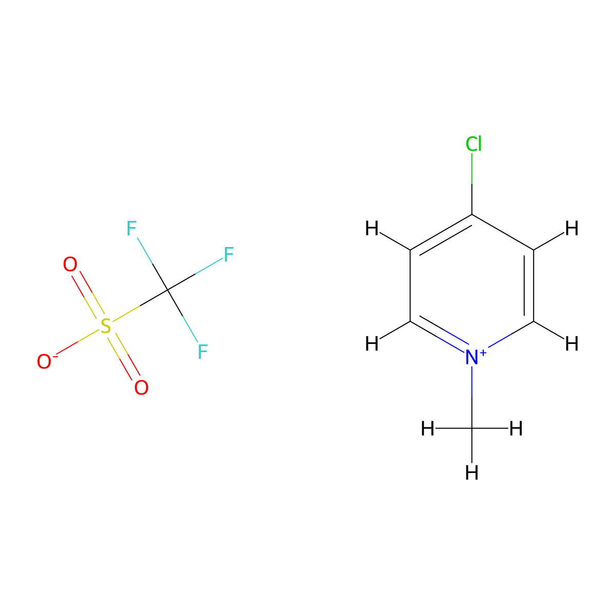 4-Chloro-1-methylpyridin-1-ium trifluoromethanesulfonate molecular structure, CAS 1207740-88-2
