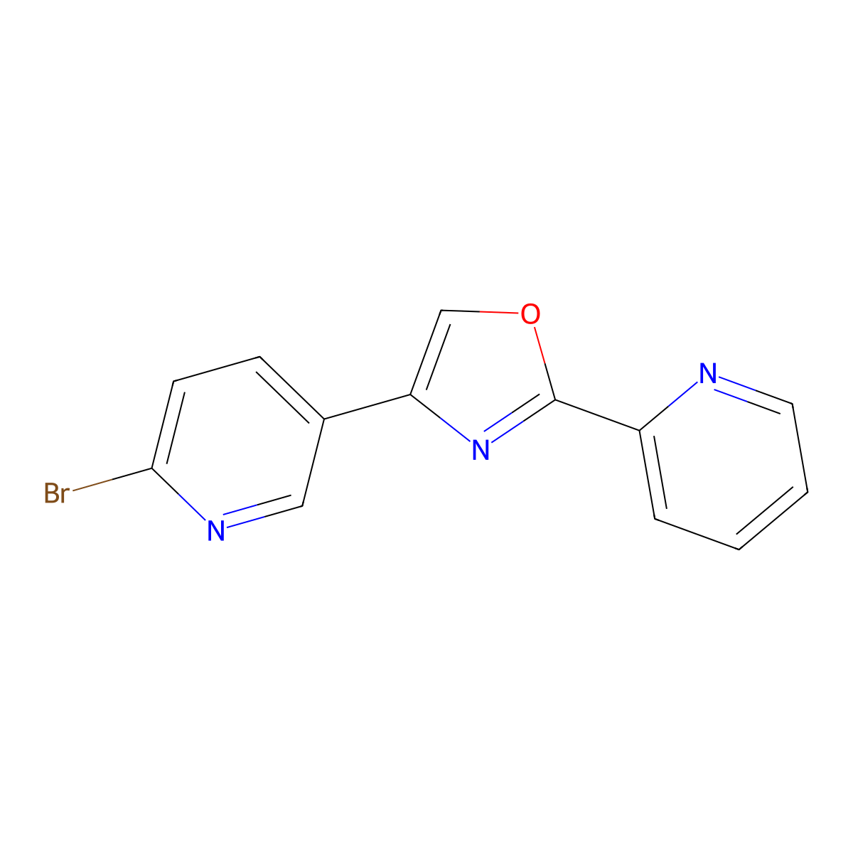 4-(6-Bromopyridin-3-yl)-2-(pyridin-2-yl)oxazole molecular structure, CAS 1207747-07-6