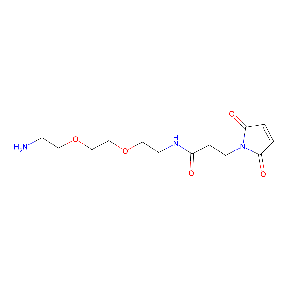 N-(2-(2-(2-Aminoethoxy)ethoxy)ethyl)-3-(2,5-dioxo-2,5-dihydro-1H-pyrrol-1-yl)propanamide molecular structure, CAS 1207751-12-9