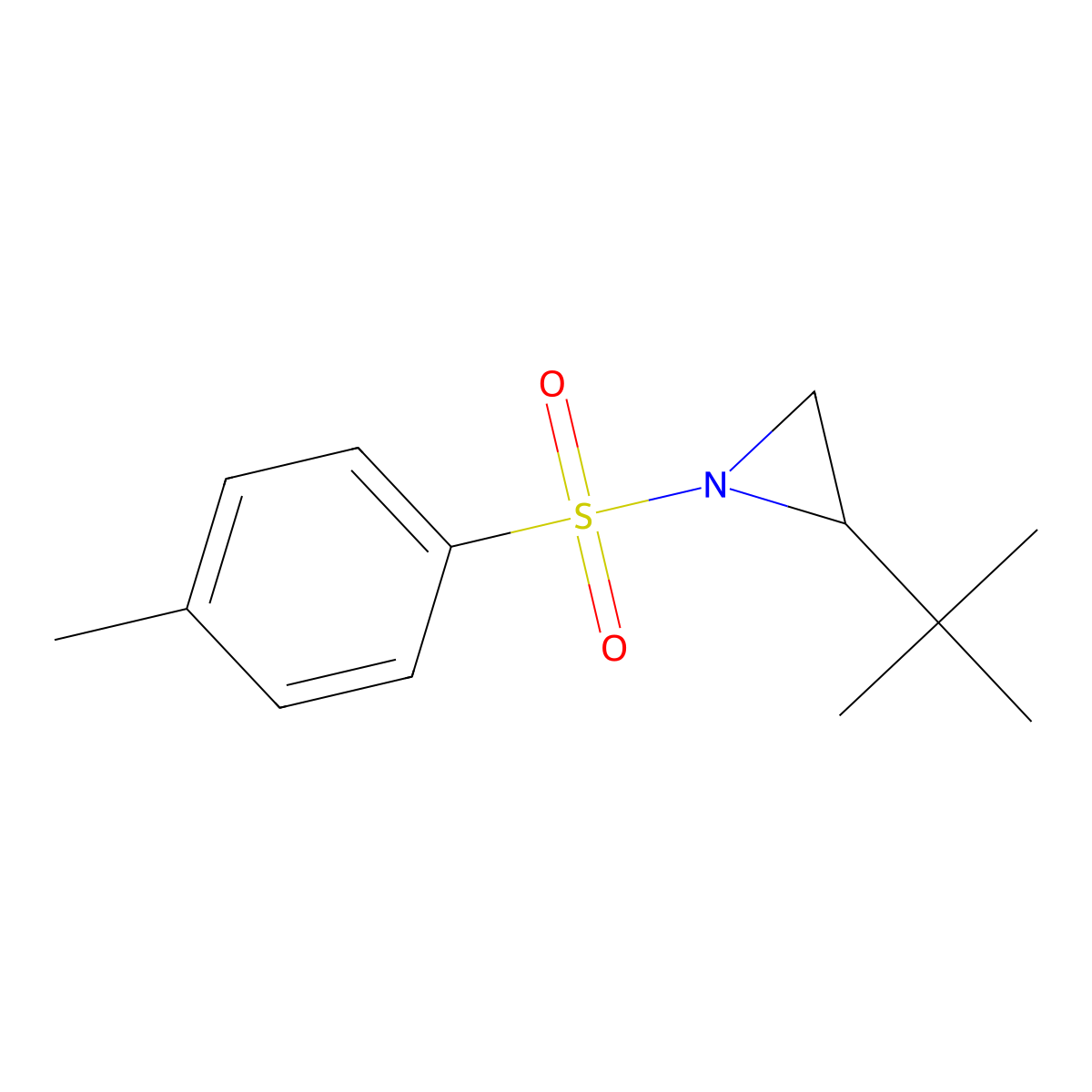 2-Tert-butyl-1-(4-methylbenzenesulfonyl)aziridine molecular structure, CAS 1207754-84-4
