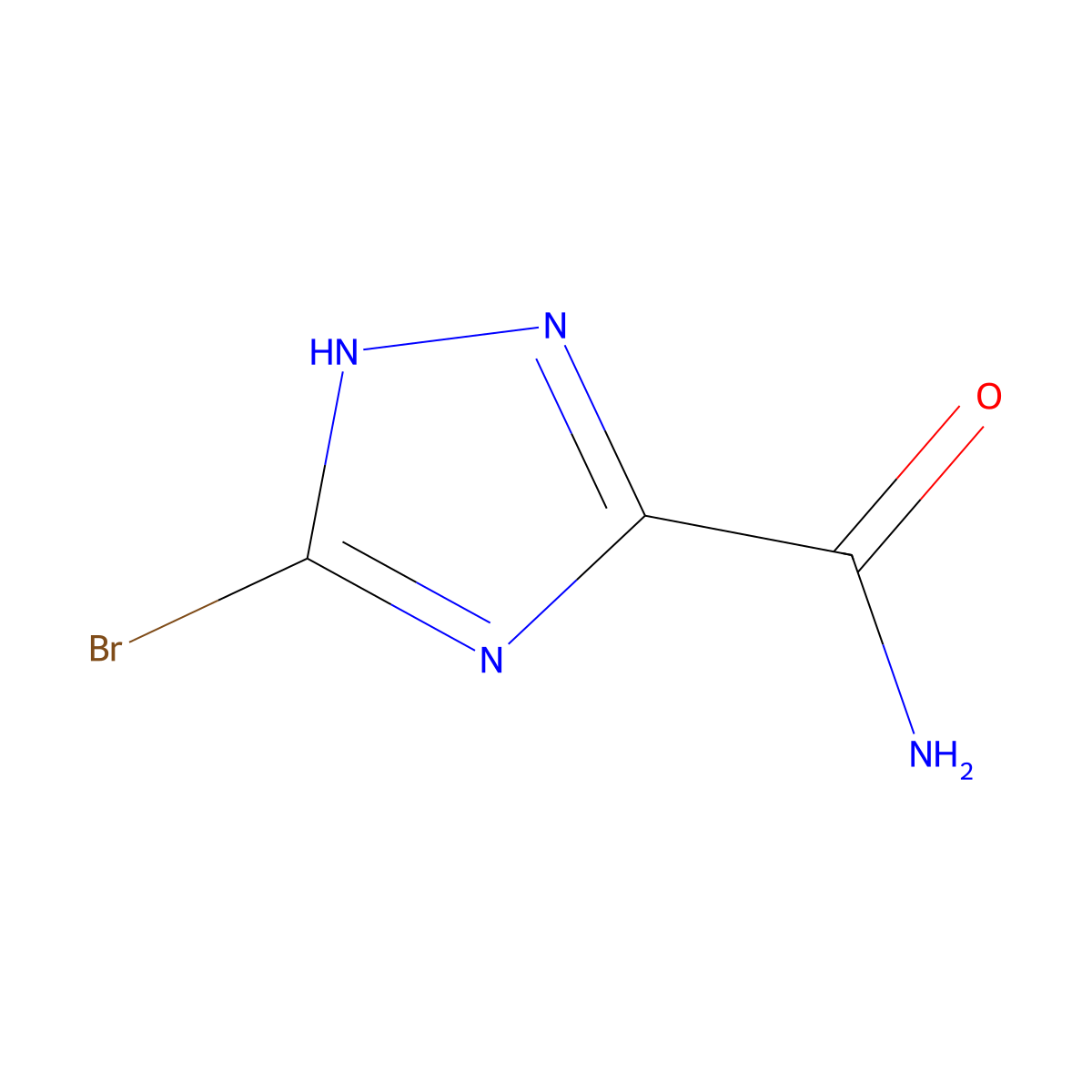 5-Bromo-1H-1,2,4-triazole-3-carboxamide molecular structure, CAS 1207755-03-0
