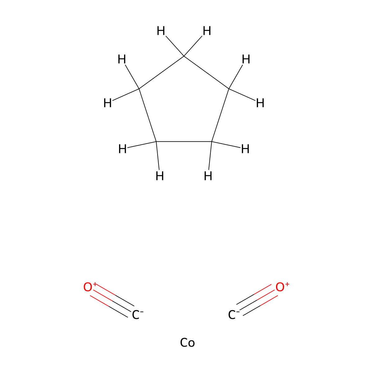 Dicarbonyl(eta5-2,4-cyclopentadien-1-yl)cobalt molecular structure, CAS 12078-25-0