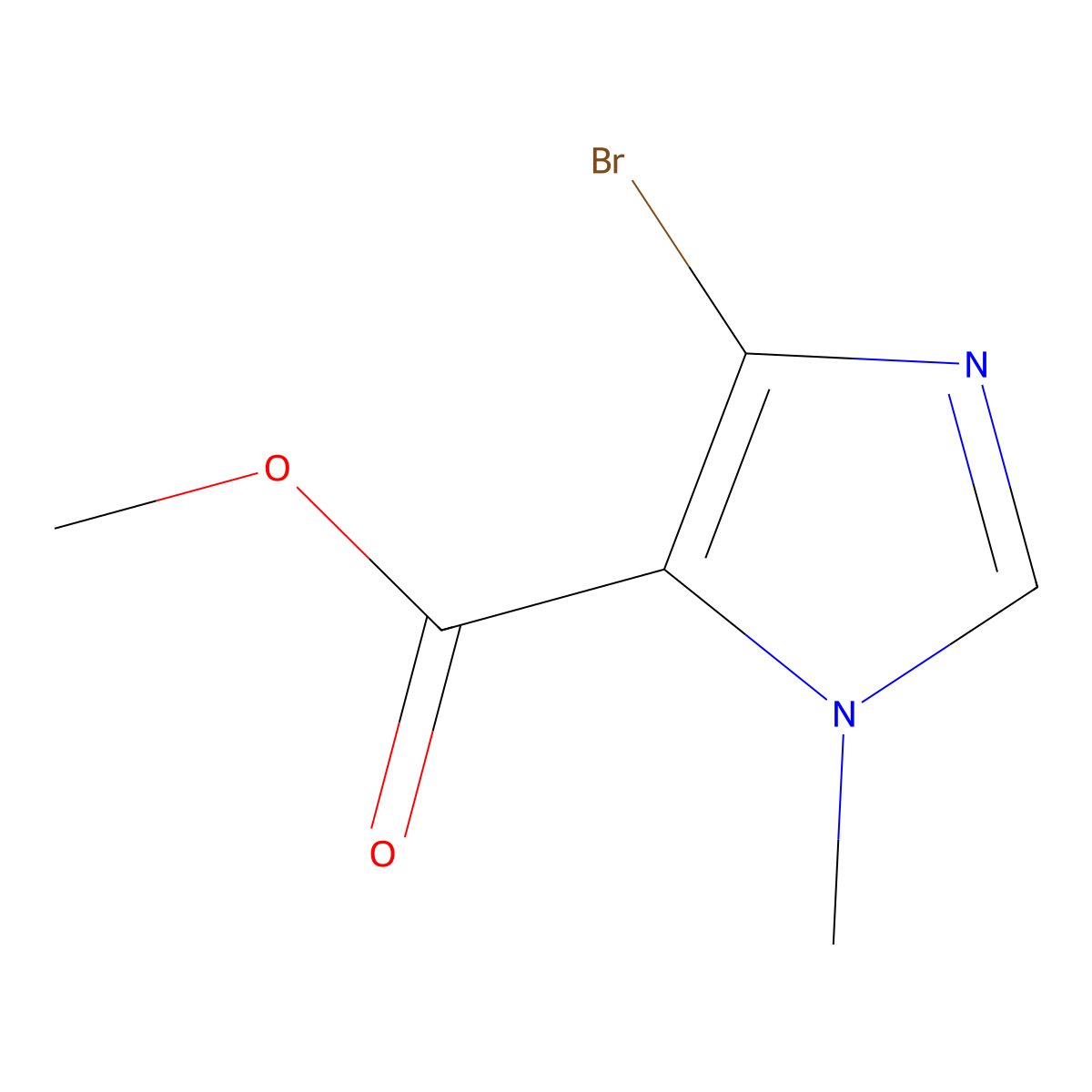 Methyl 4-bromo-1-methyl-1H-imidazole-5-carboxylate molecular structure, CAS 120781-00-2