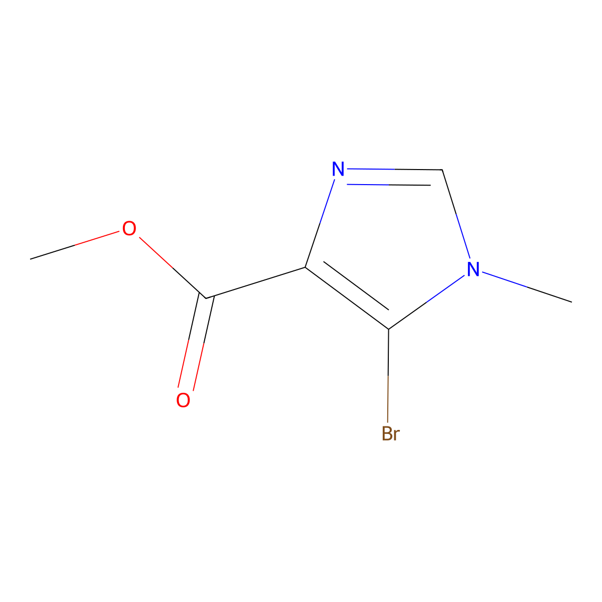 methyl 5-bromo-1-methyl-1H-imidazole-4-carboxylate molecular structure, CAS 120781-01-3
