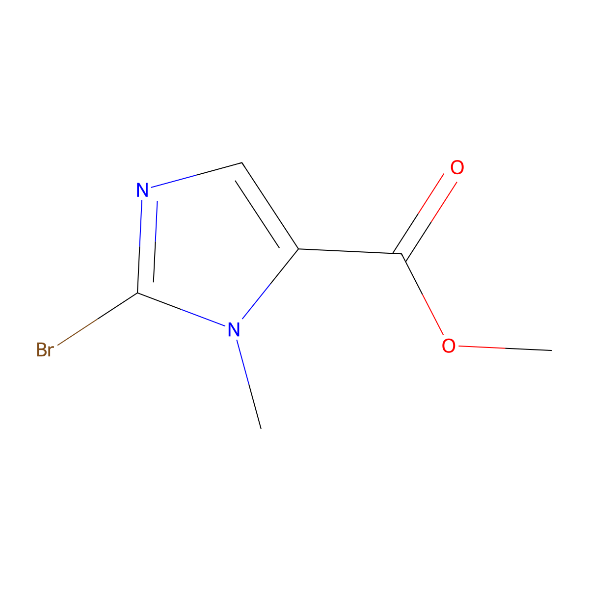 Methyl 2-bromo-1-methyl-1H-imidazole-5-carboxylate molecular structure, CAS 120781-02-4