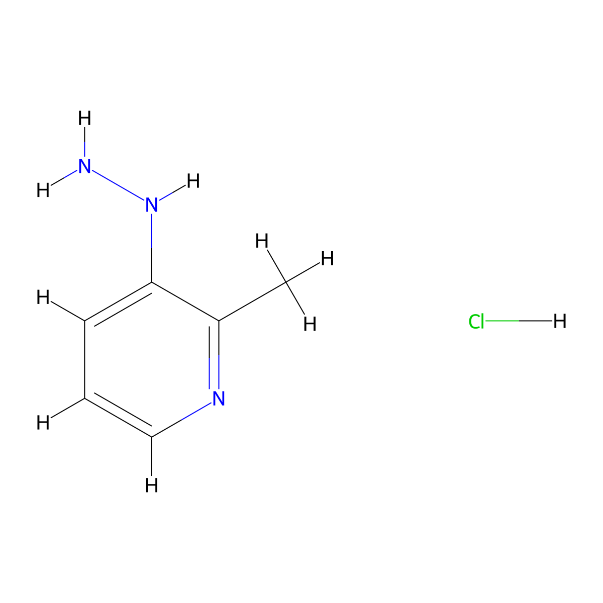 3-Hydrazinyl-2-methylpyridine hydrochloride molecular structure, CAS 1207832-68-5