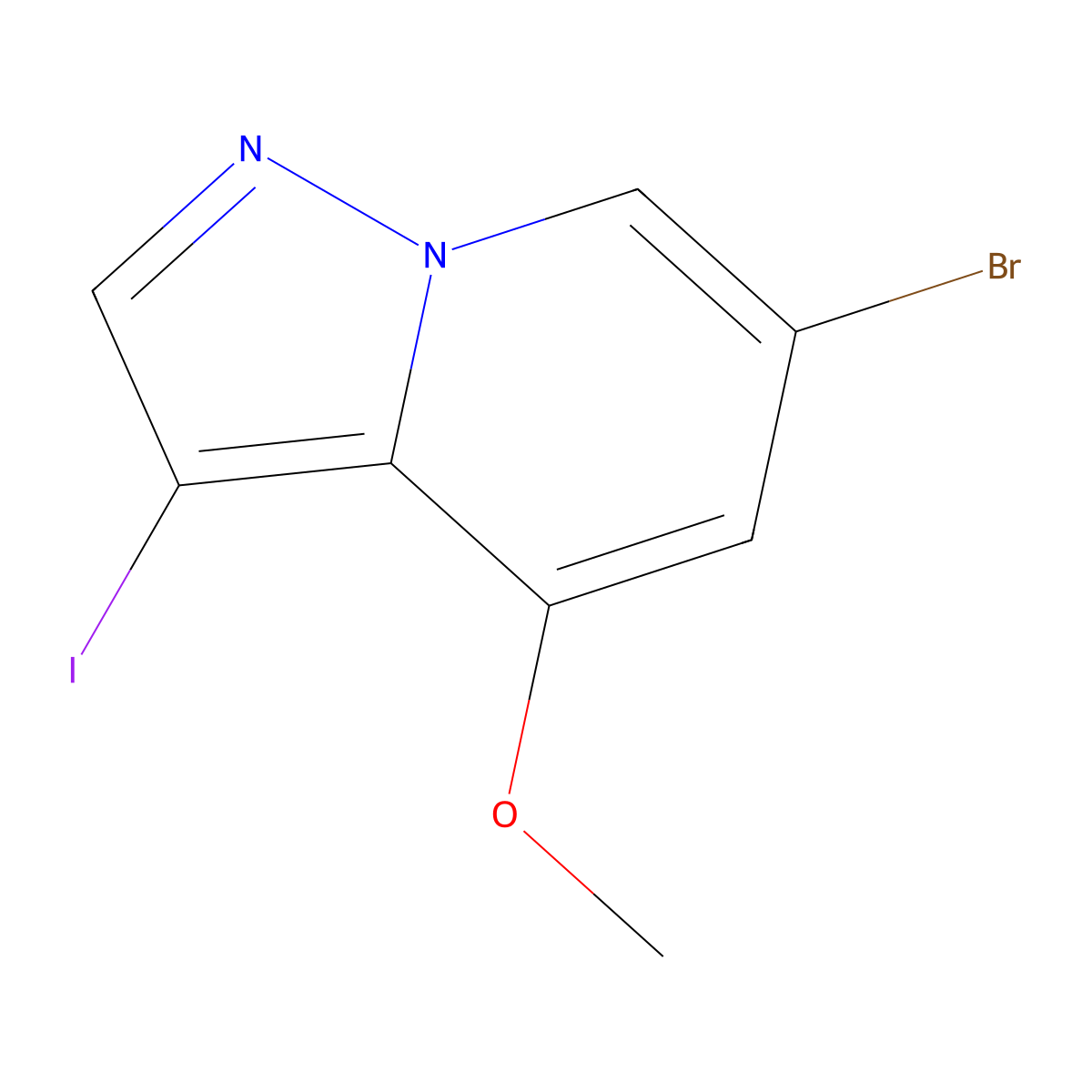 6-Bromo-3-iodo-4-methoxypyrazolo[1,5-a]pyridine molecular structure, CAS 1207836-03-0