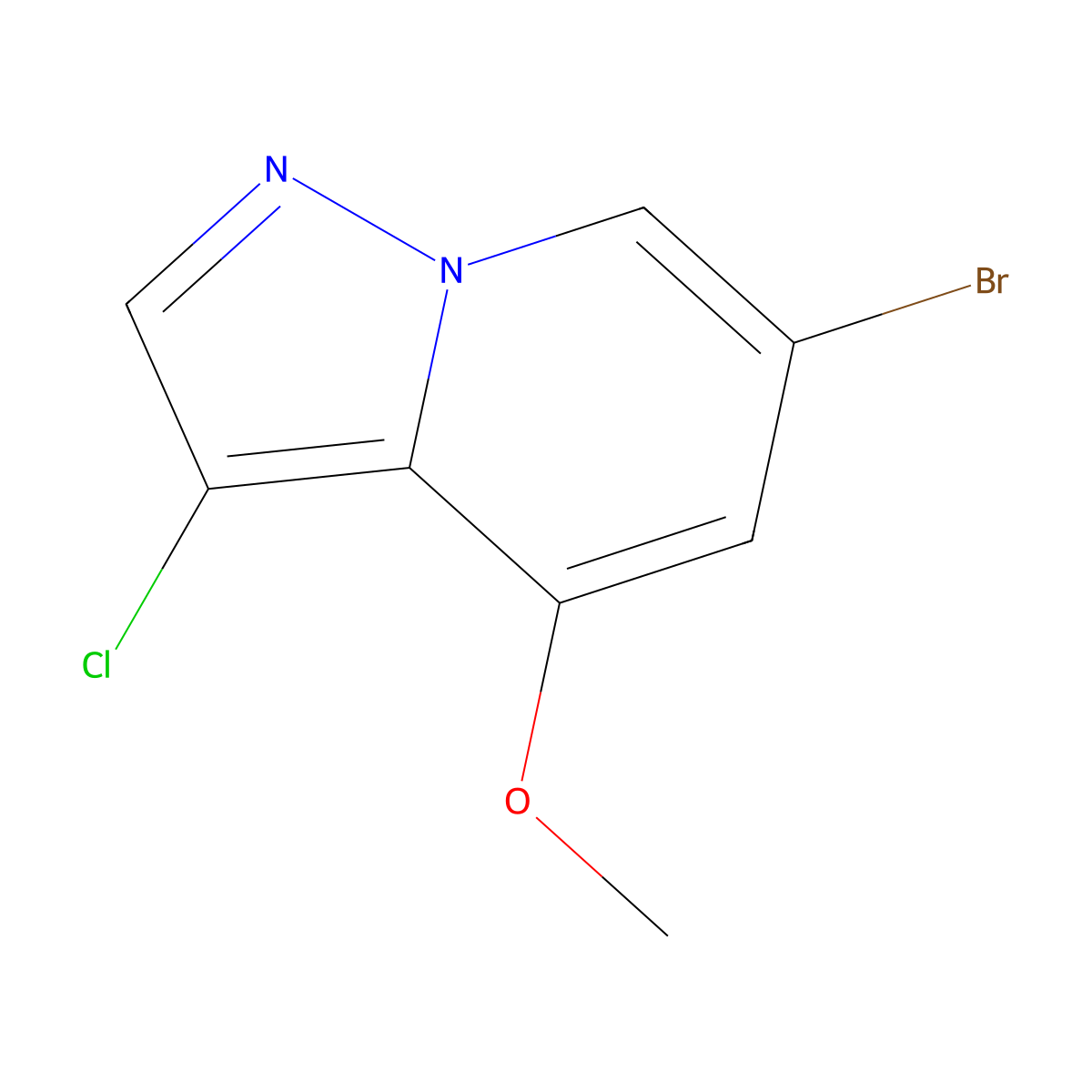 6-Bromo-3-chloro-4-methoxypyrazolo[1,5-a]pyridine molecular structure, CAS 1207839-90-4