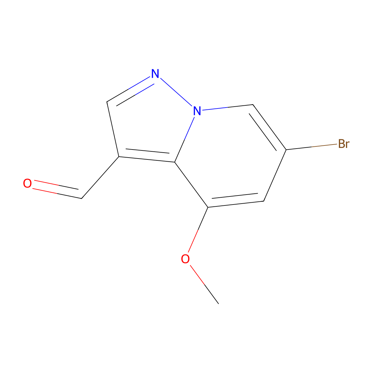 6-Bromo-4-methoxypyrazolo[1,5-a]pyridine-3-carbaldehyde molecular structure, CAS 1207839-91-5