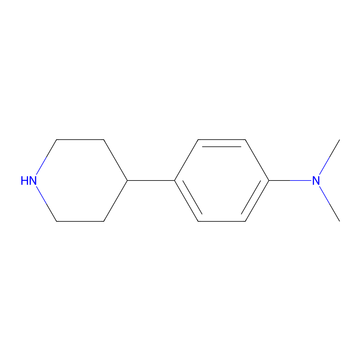N,N-dimethyl-4-(piperidin-4-yl)aniline molecular structure, CAS 120784-21-6