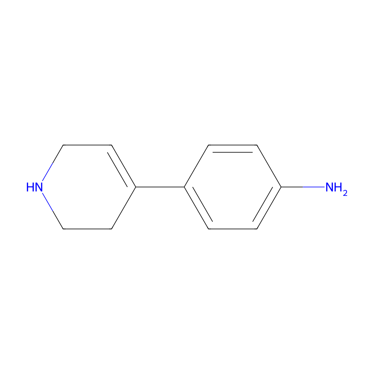 4-(1,2,3,6-Tetrahydropyridin-4-yl)aniline molecular structure, CAS 120784-22-7