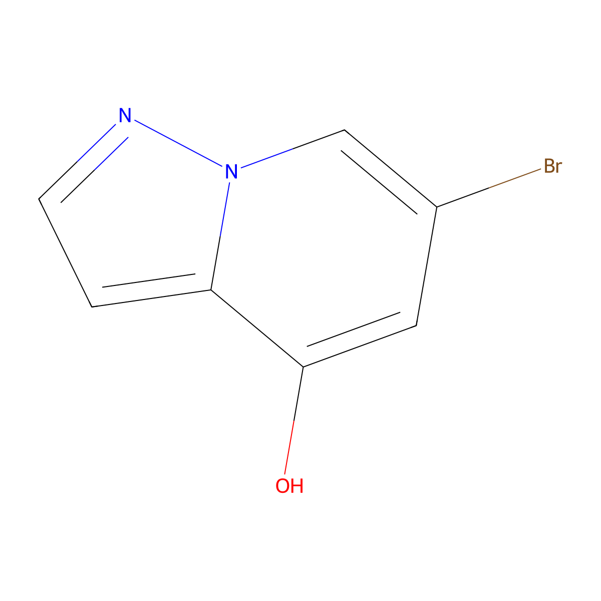6-Bromopyrazolo[1,5-a]pyridin-4-ol molecular structure, CAS 1207840-22-9