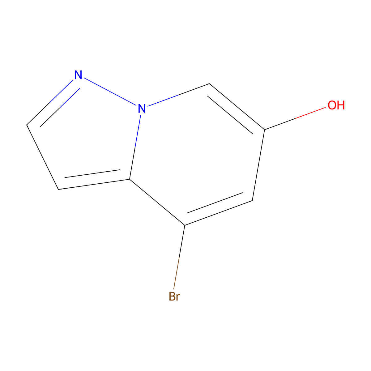 4-Bromopyrazolo[1,5-a]pyridin-6-ol molecular structure, CAS 1207840-29-6