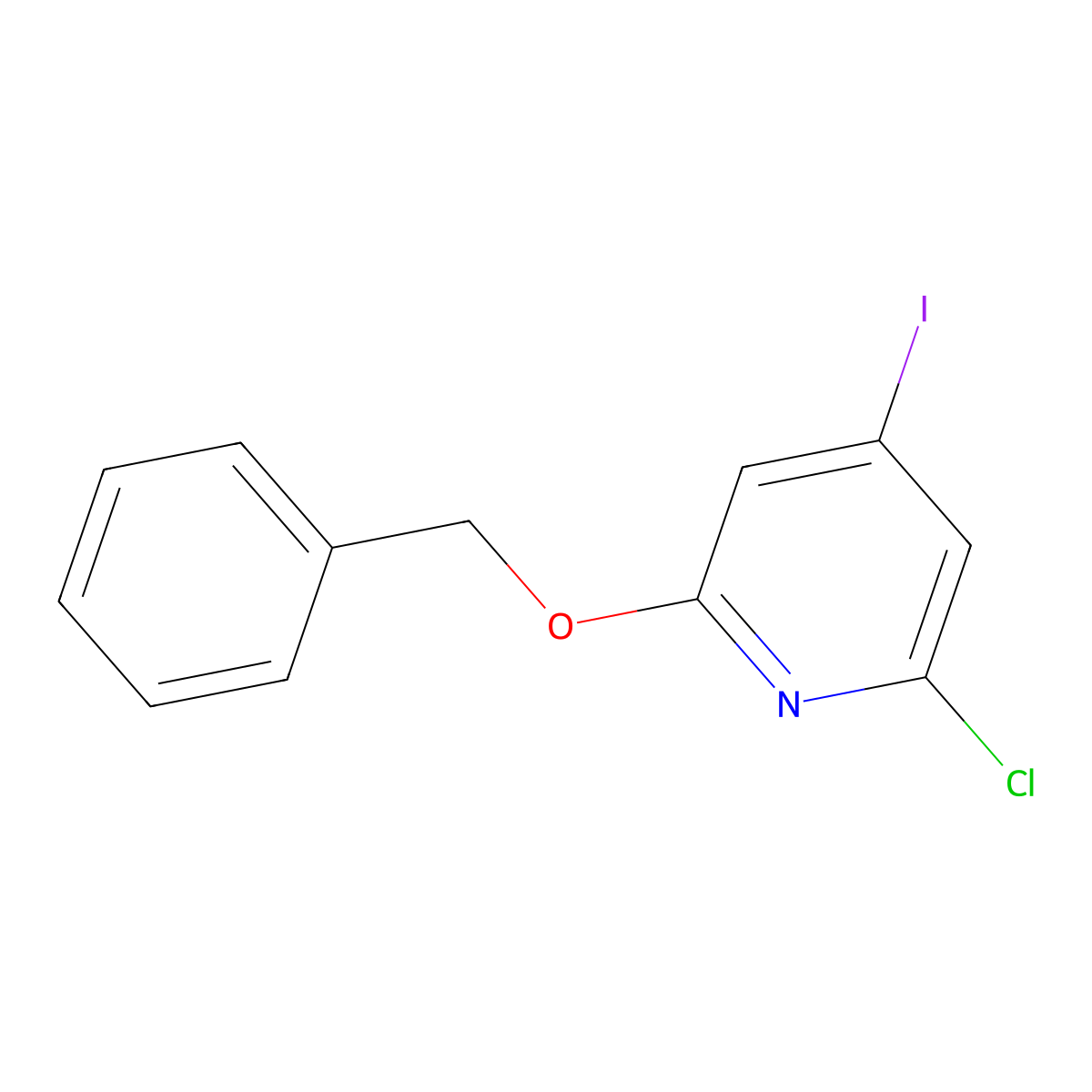 2-(Benzyloxy)-6-chloro-4-iodopyridine molecular structure, CAS 1207840-34-3