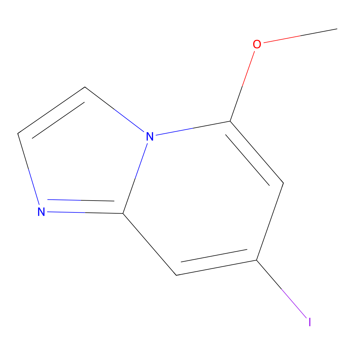 7-Iodo-5-methoxyimidazo[1,2-a]pyridine molecular structure, CAS 1207840-38-7