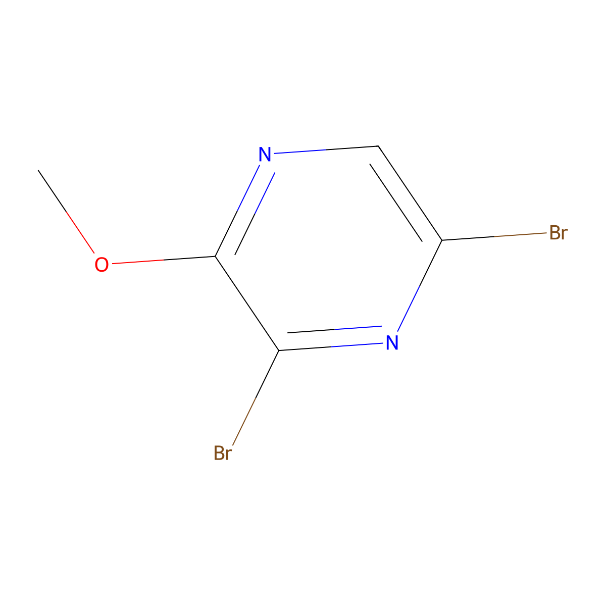 3,5-Dibromo-2-methoxypyrazine molecular structure, CAS 1207853-31-3