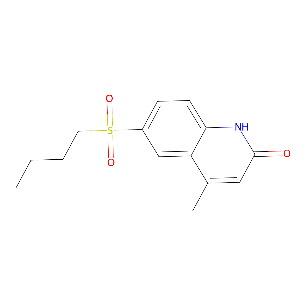 6-(Butylsulfonyl)-4-methylquinolin-2(1H)-one molecular structure, CAS 1207858-40-9