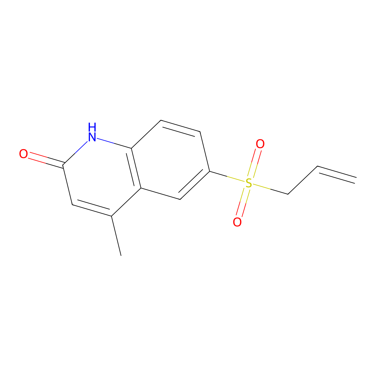 6-(Allylsulfonyl)-4-methylquinolin-2(1H)-one molecular structure, CAS 1207858-44-3