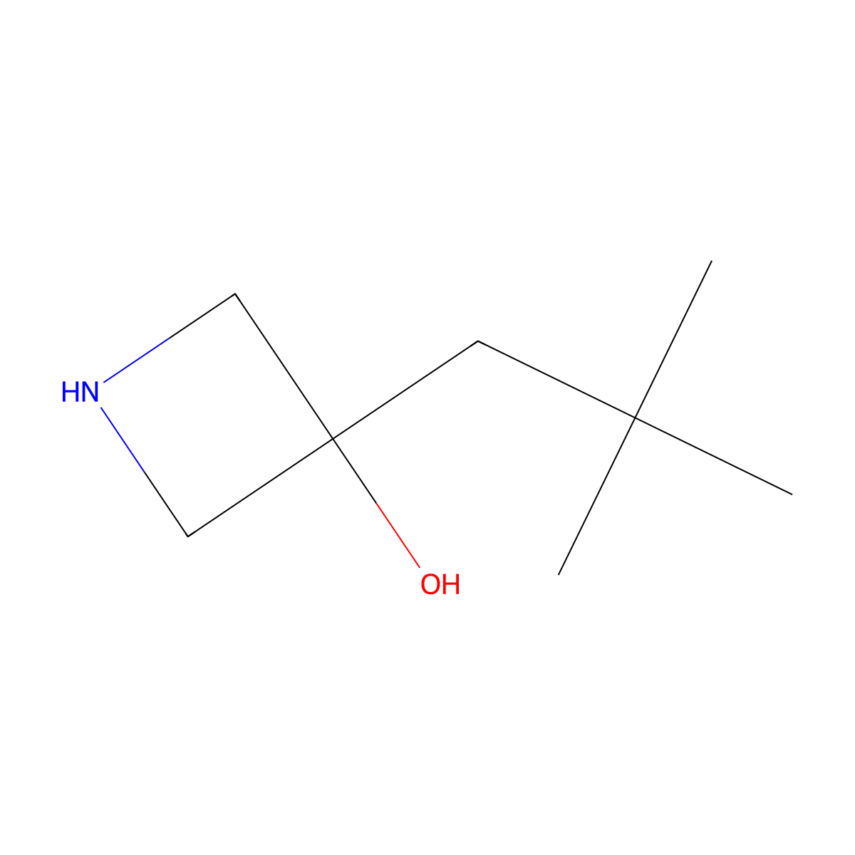 3-Neopentylazetidin-3-ol molecular structure, CAS 1207860-38-5