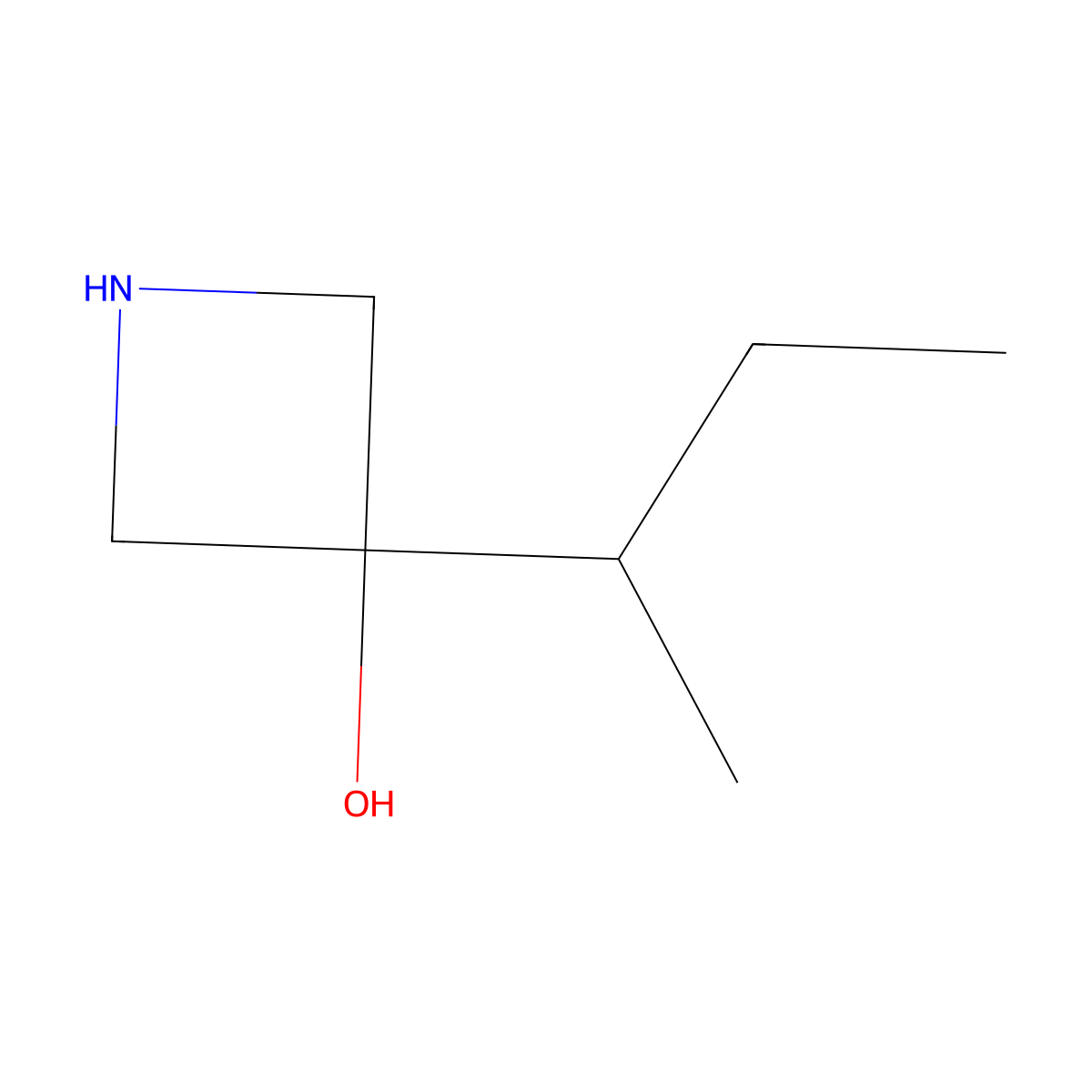 3-(Sec-butyl)azetidin-3-ol molecular structure, CAS 1207860-70-5