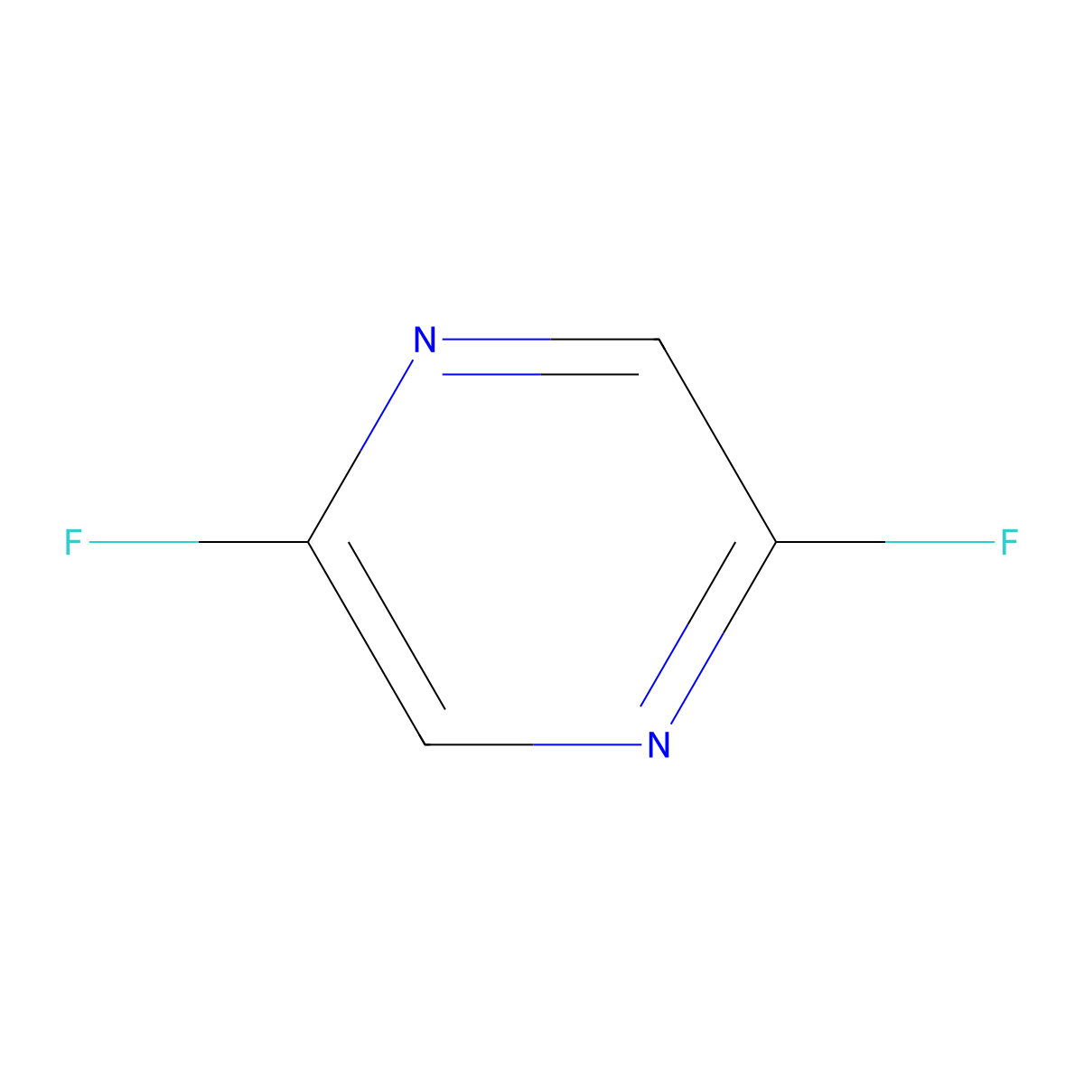 2,5-Difluoropyrazine molecular structure, CAS 1207861-11-7