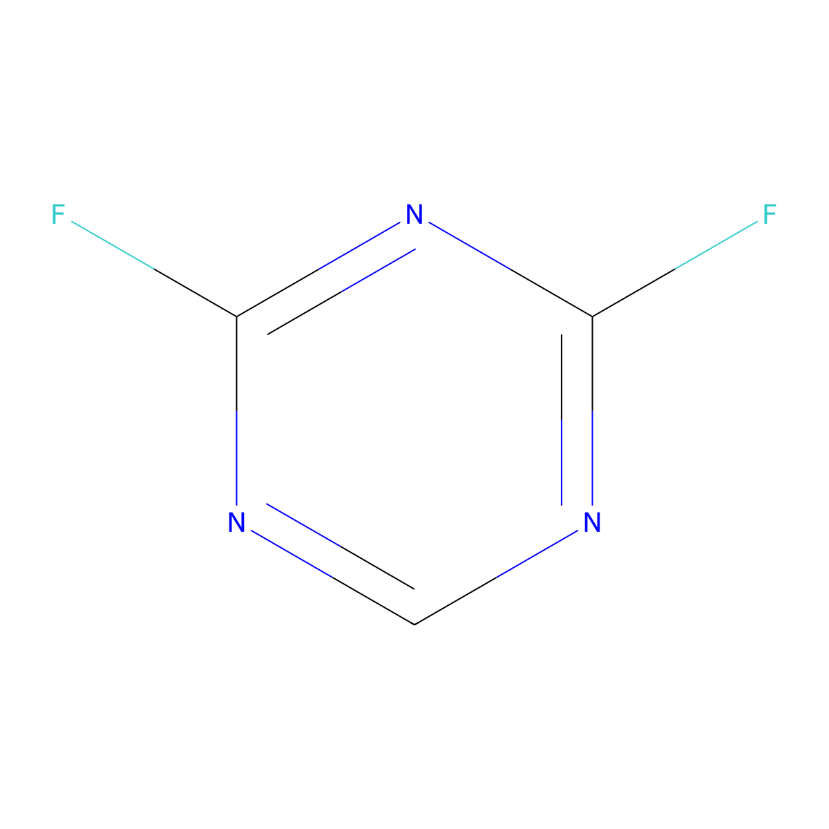 2,4-Difluoro-1,3,5-triazine molecular structure, CAS 1207861-13-9